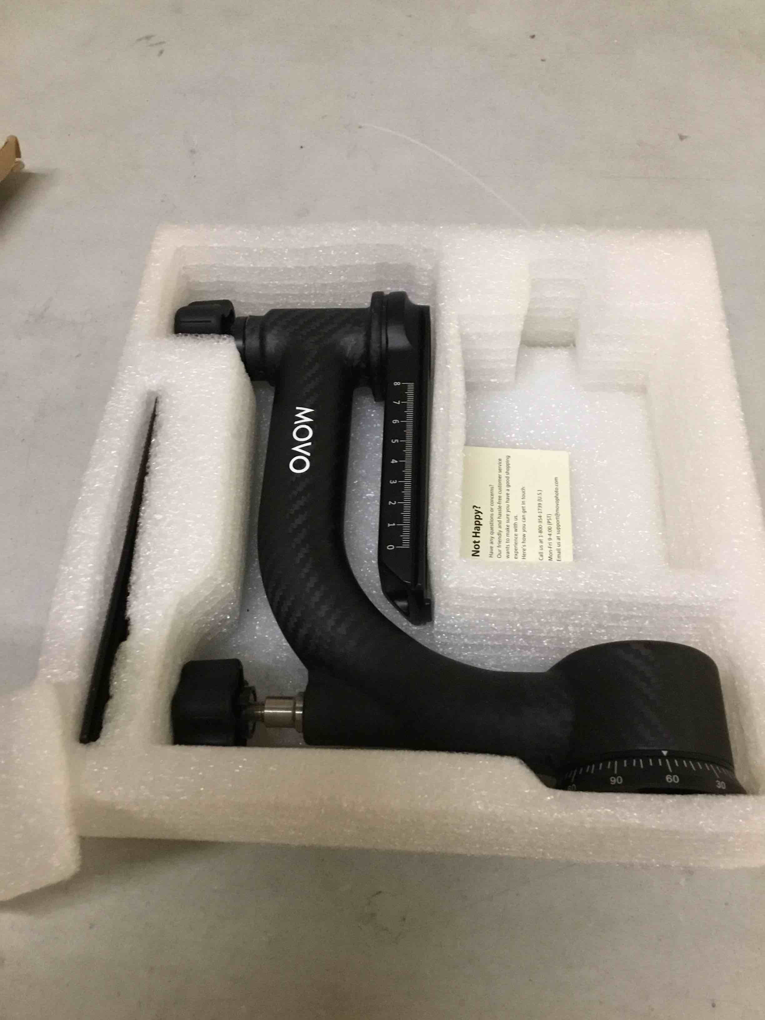 Condition photo showing As Is for (incomplete) movo gh800 carbon fiber professional gimbal tripod head with arca-swiss quick-release plate - for outdoor bird/wildlife photography