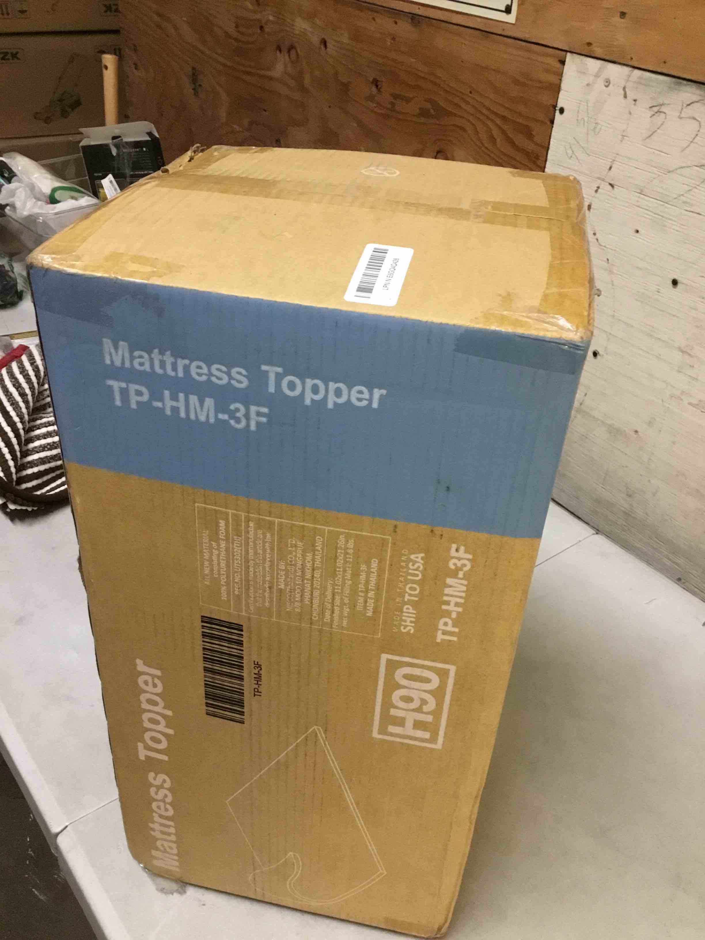 Condition photo showing New/Like New for sweetcrispy memory foam mattress topper full, 3 inch thick gel infused cooling toppers pad for full size bed, sleeper sofa, rv, camper, certipur us certified, ventilated and breathable, blue 3 inch full