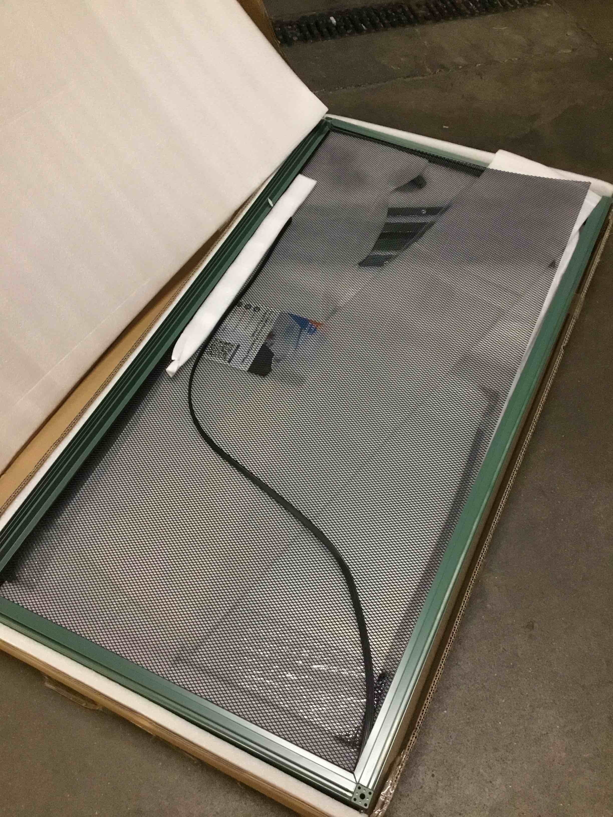 Condition photo showing As Is for ( with top lid broken);garveetech 120 gallon reptile enclosure, tank for bearded dragons and snakes, 4x2x2 terrarium with front sliding glass doors, heavy duty metal mesh top for ventilation, easy assembly, 