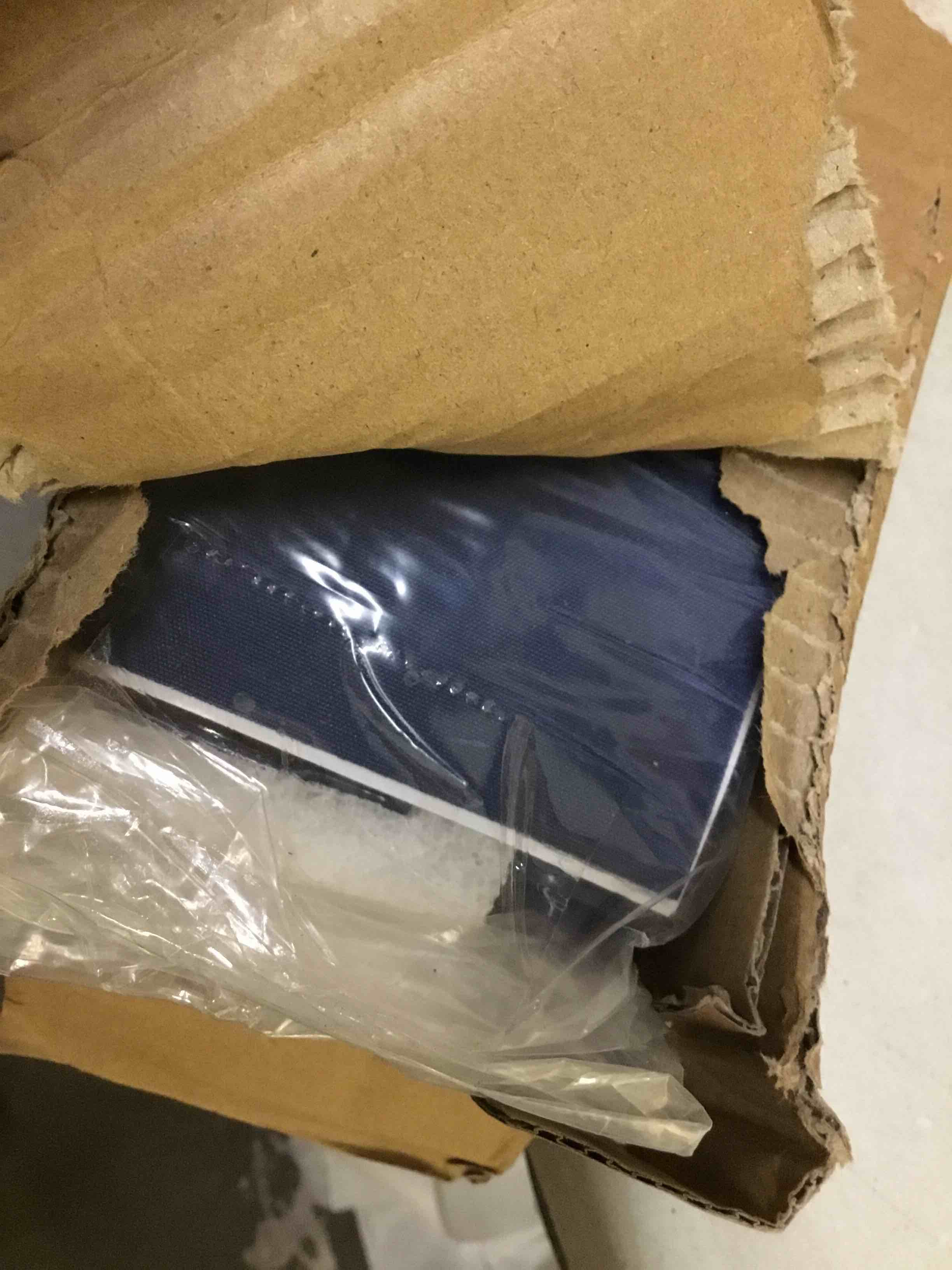 Condition photo showing Good Condition for lazblinds no drill blackout roller shades for indoor windows, cordless window blinds, thermal insulated fabric uv protection for home and office, 46" w x 72" h, navy blue blackout - navy blue 46" w × 72" h