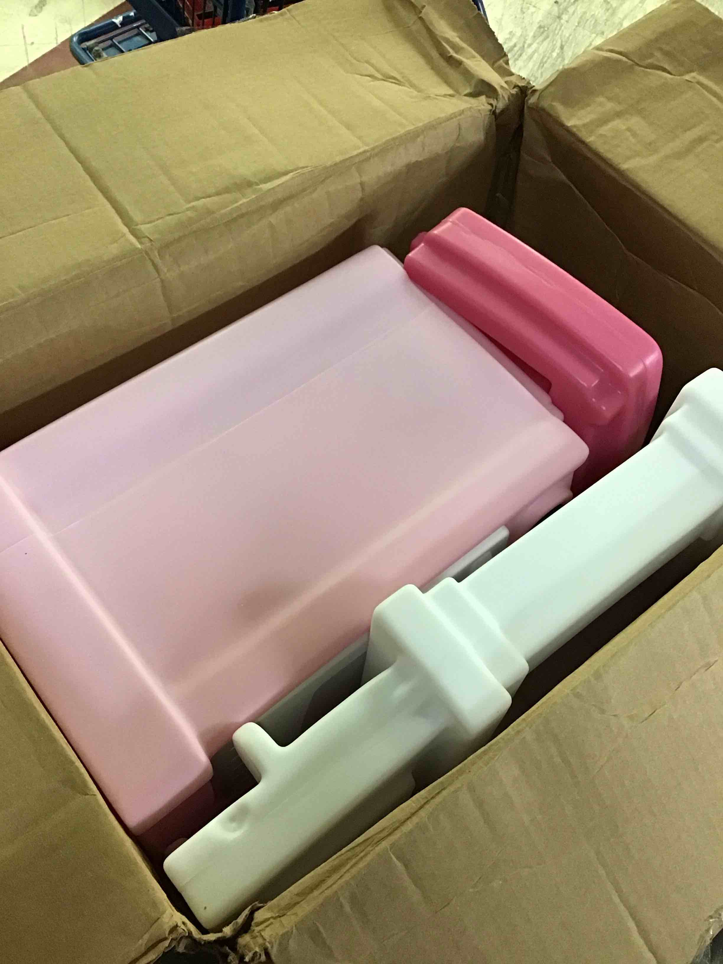 Condition photo showing As Is for (incomplete ) step2 fun with friends kids kitchen, indoor/outdoor play kitchen set, toddlers 2+ years old, 25 piece kitchen toy set, easy to assemble, pink