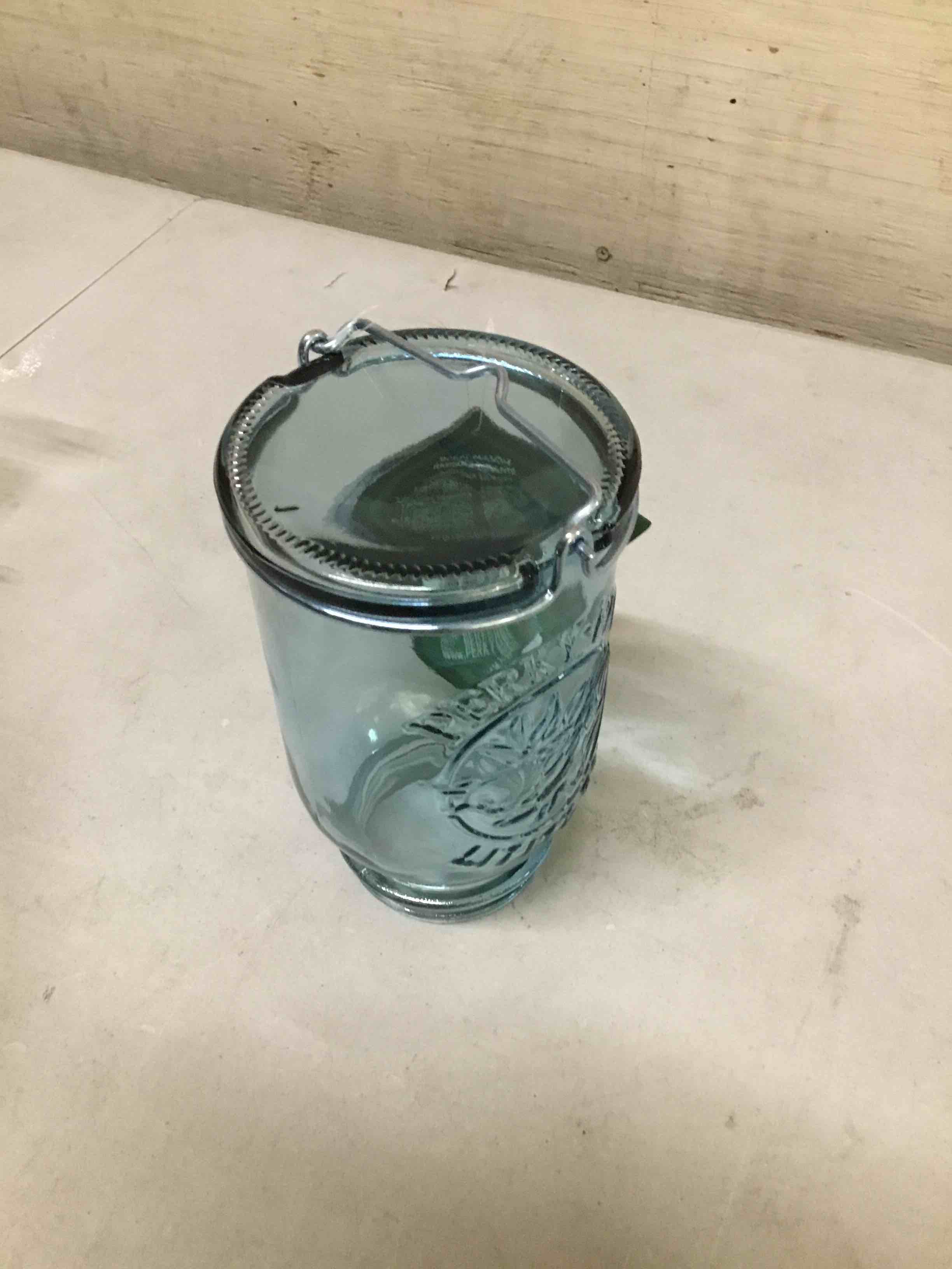 Condition photo showing As Is for ( incomplete) perky-pet 1 mason jar wild bird waterer 783, blue blue 1pack