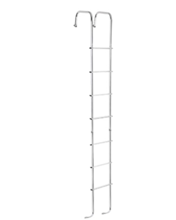 universal exterior rv ladder, aluminum travel trailer ladder, 250lbs capacity, sliver