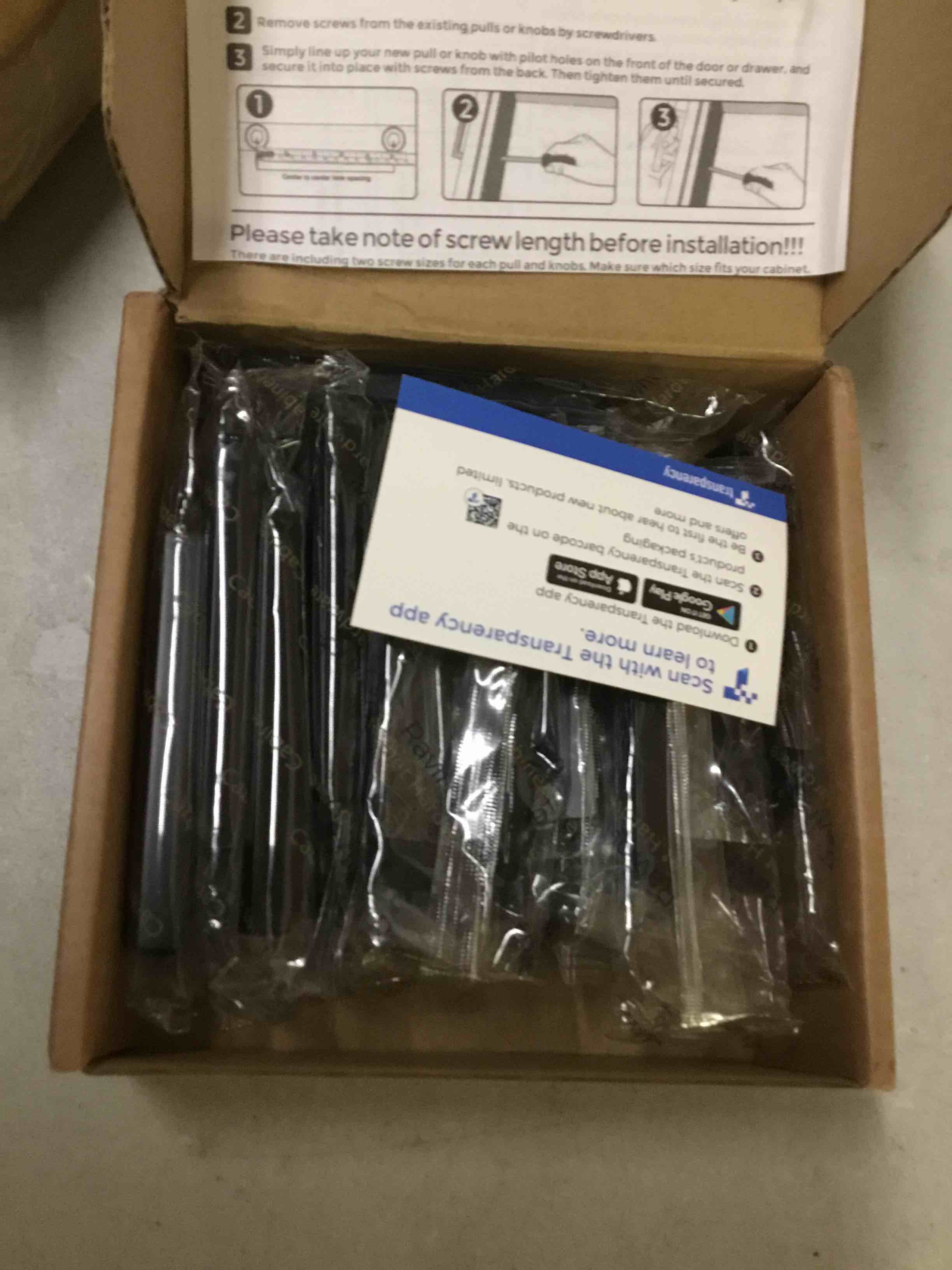 Condition photo showing New/Like New for ravinte 15 pack solid 3 inch center to center slim square bar drawer handles kitchen cabinet handles black drawer pulls kitchen cabinet hardware handles matte black cabinet pulls 15 flat black 3'' hole center