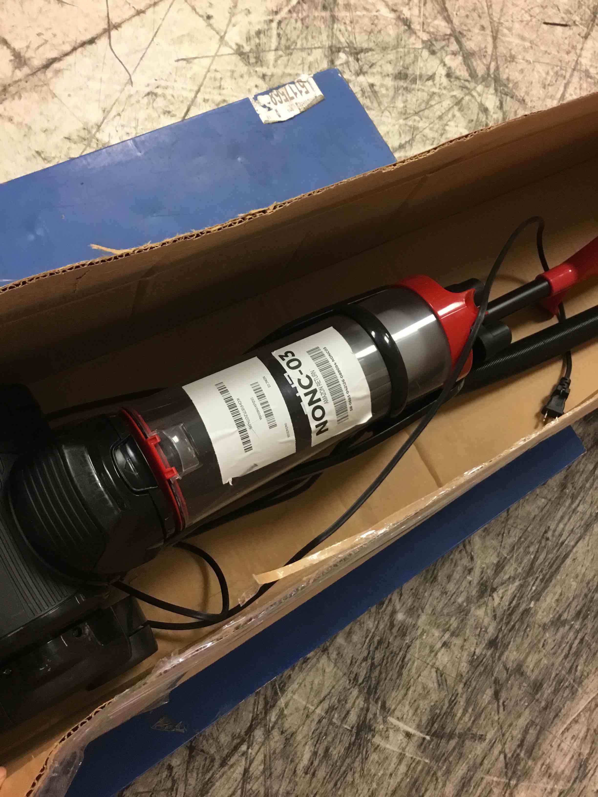 Condition photo showing As Is for dirt devil endura lite upright bagless vacuum cleaner for carpet and hard floor, powerful, lightweight, corded vacuum cleaners for home use