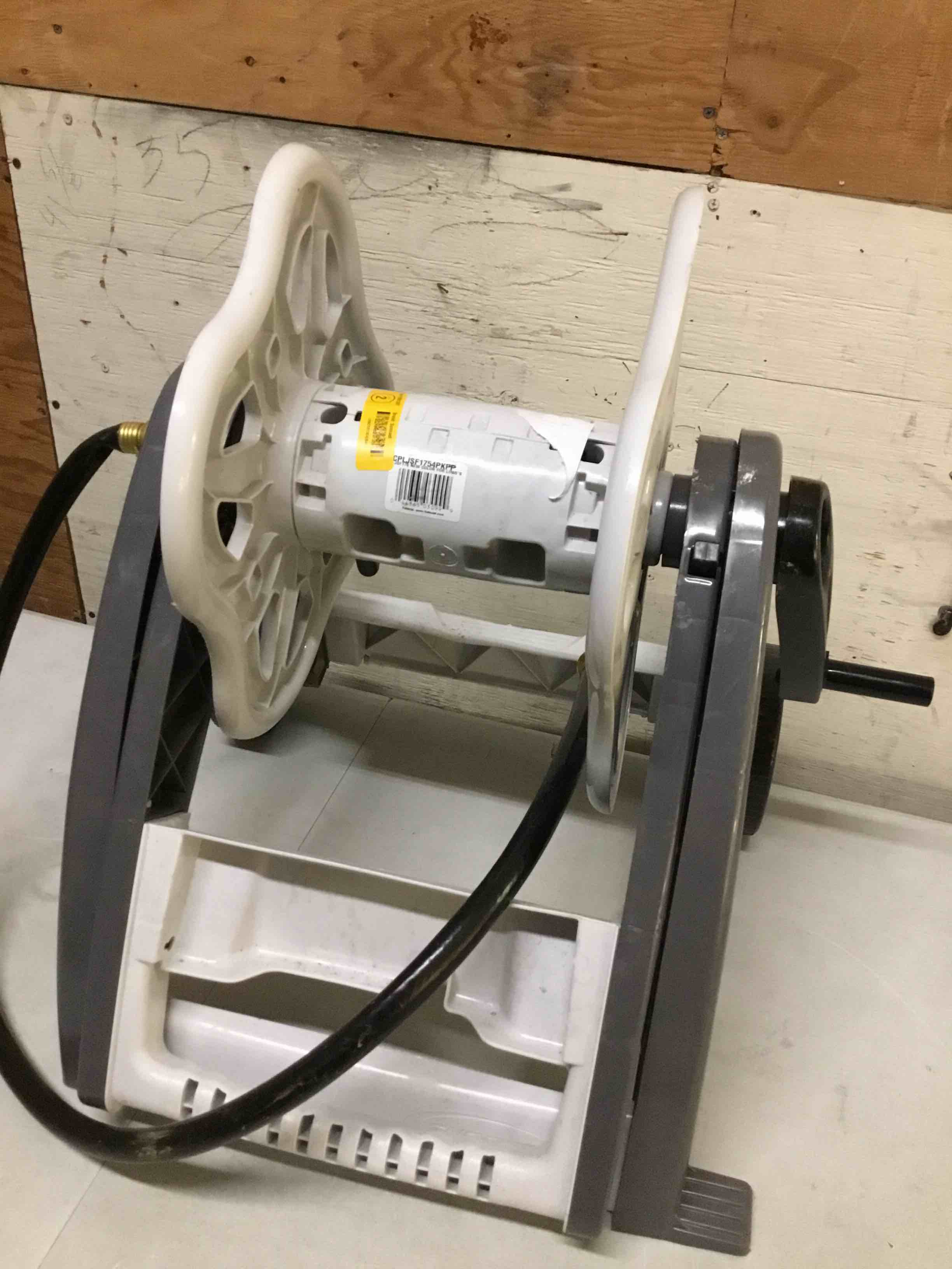 Condition photo showing As Is for suncast hosemobile plastic 175-ft cart hose reel