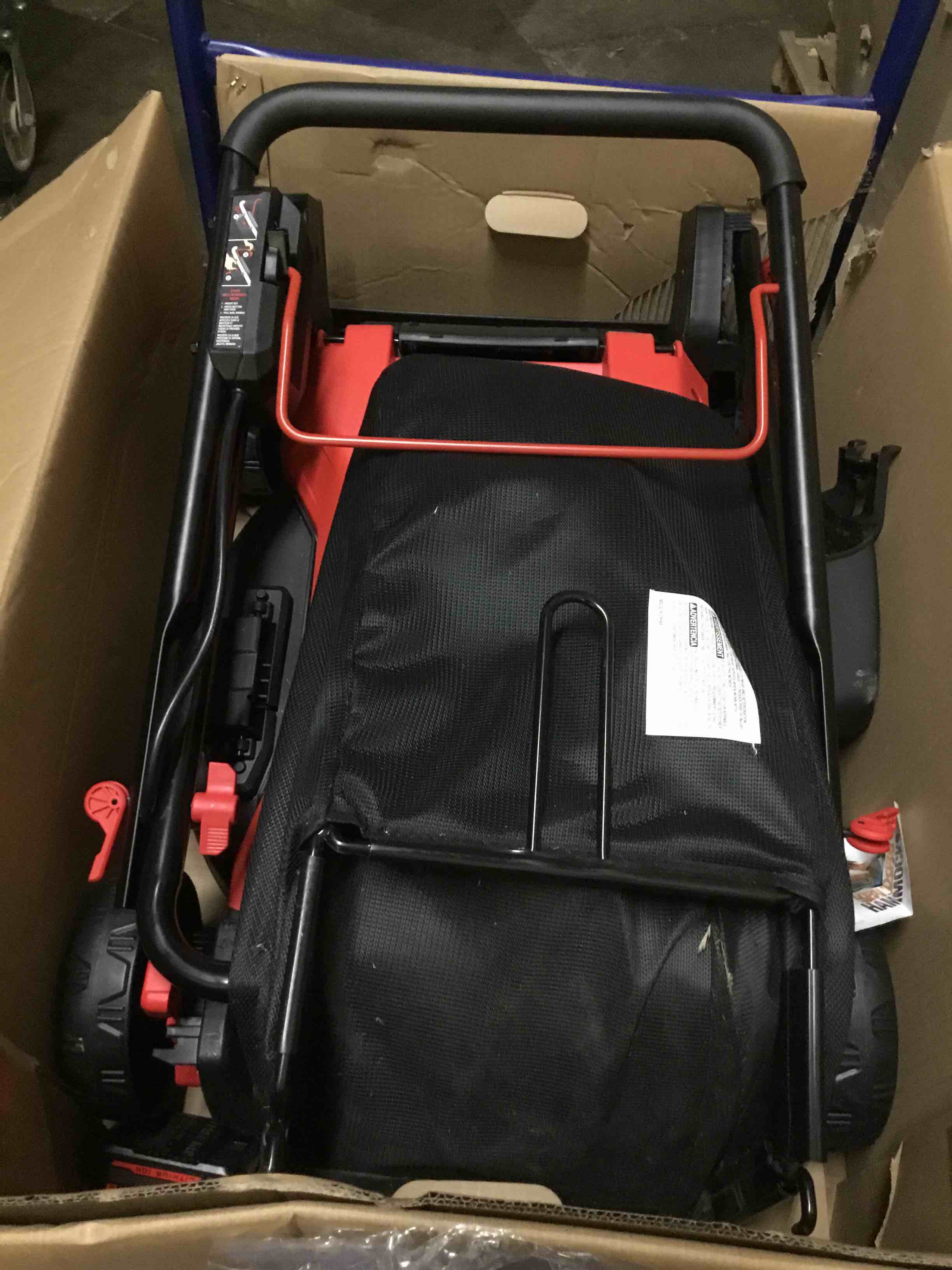 Condition photo showing As Is for v20* brushless rp™ cordless 21-in self-propelled lawn mower