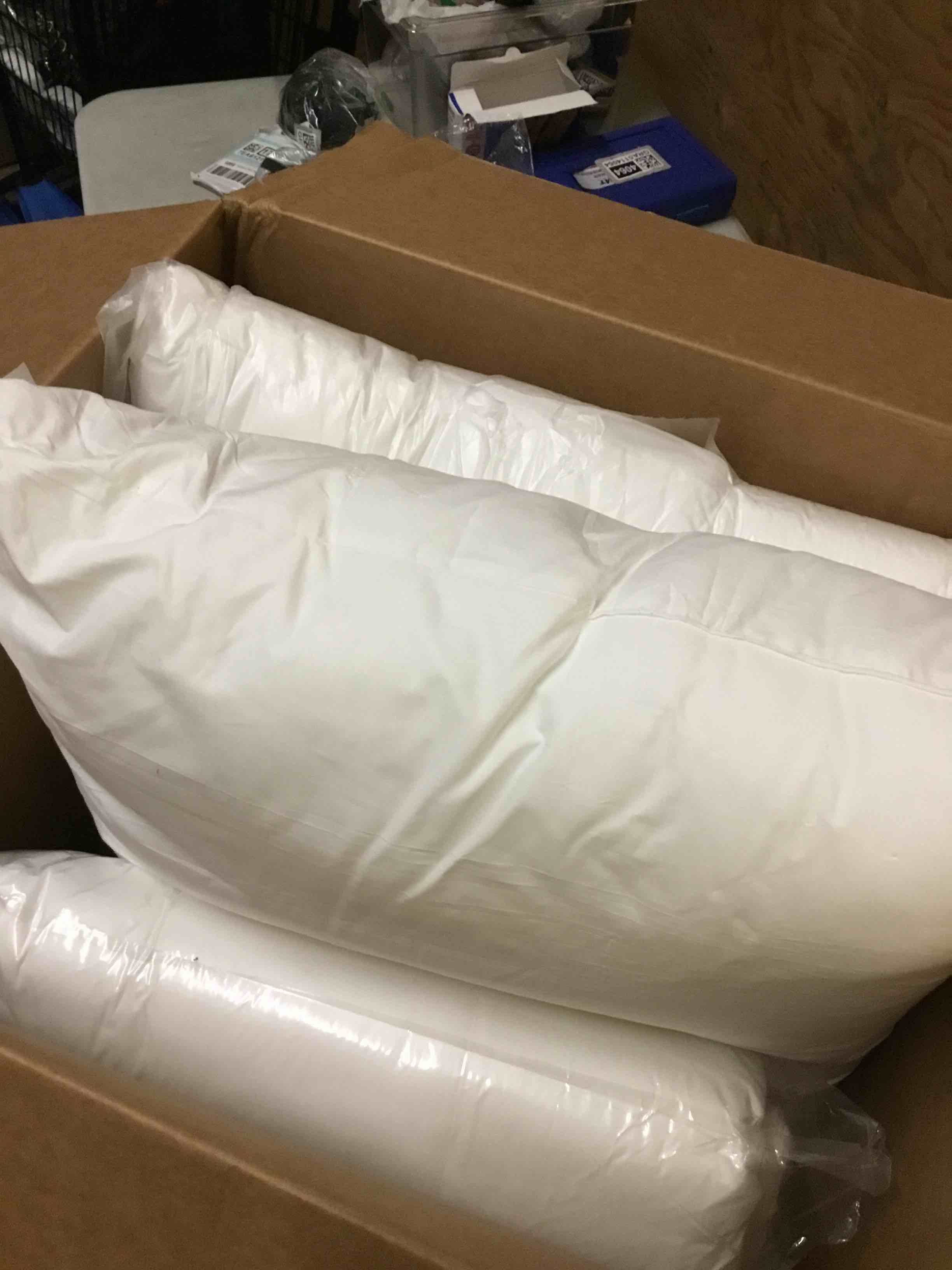 Condition photo showing Good Condition for miulee pillow inserts 20x20 (pack of 4,white), down feather throw pillow inserts, premium fluffy stuffer throw pillows cotton fabric for sofa bed couch
