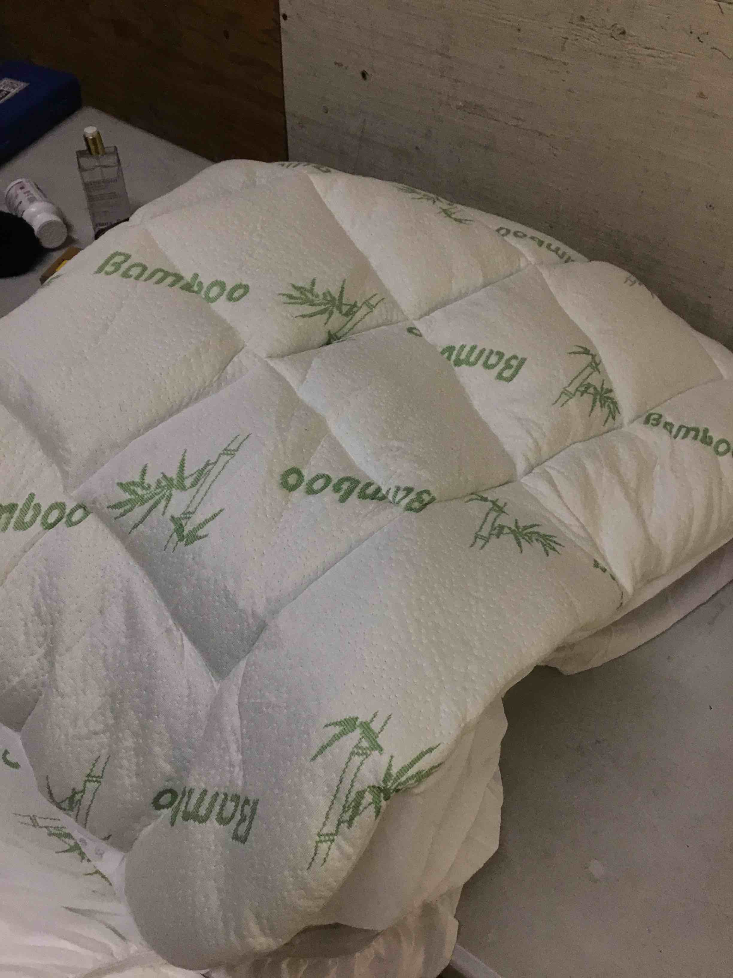Condition photo showing Good Condition for ultra soft twin xl size mattress topper - viscose made from bamboo pillow top mattress pad for back pain relief - naturally cooling for hot sleepers, green