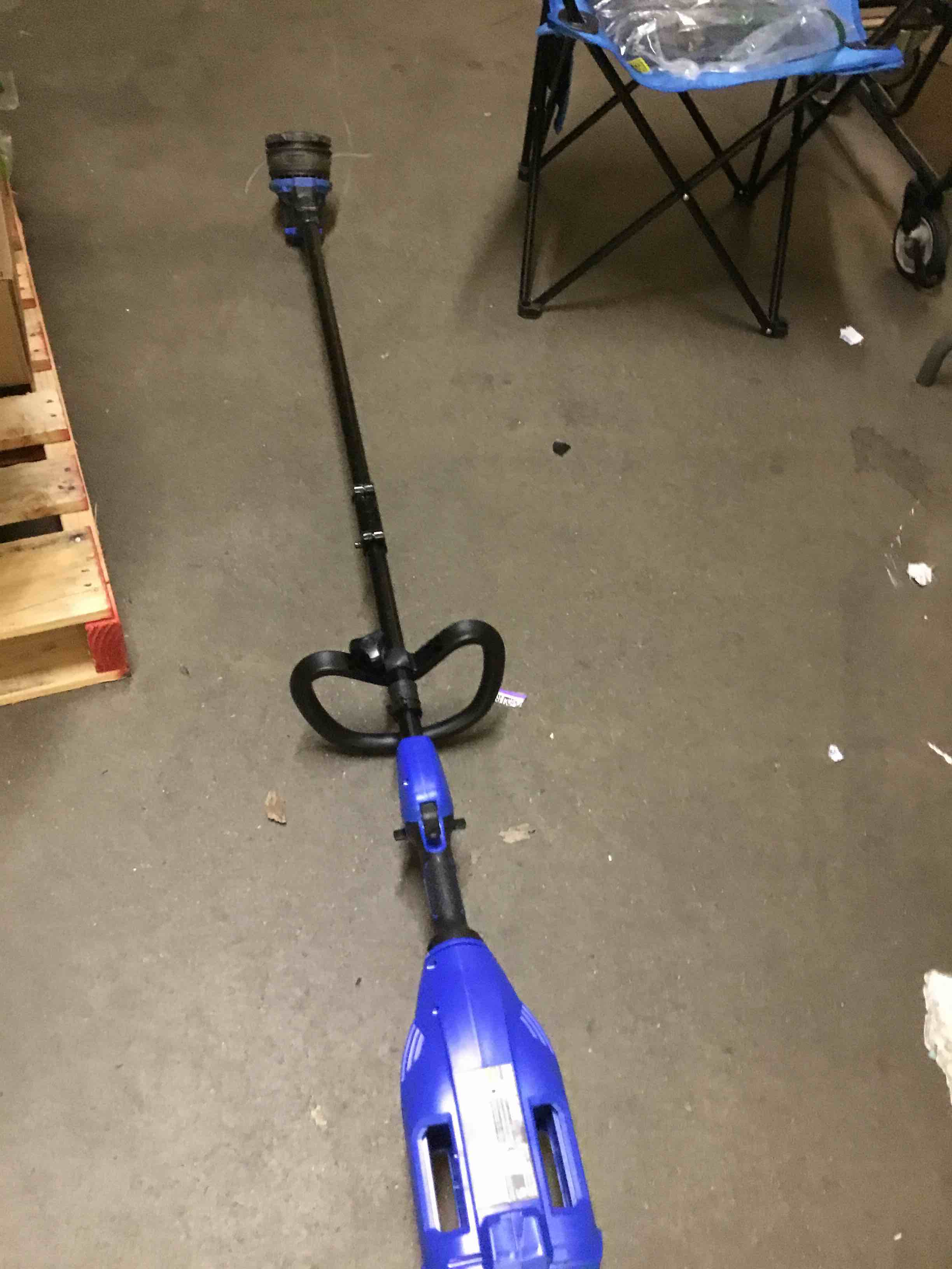 Condition photo showing As Is for kobalt brushless trimmer 80v maxx
