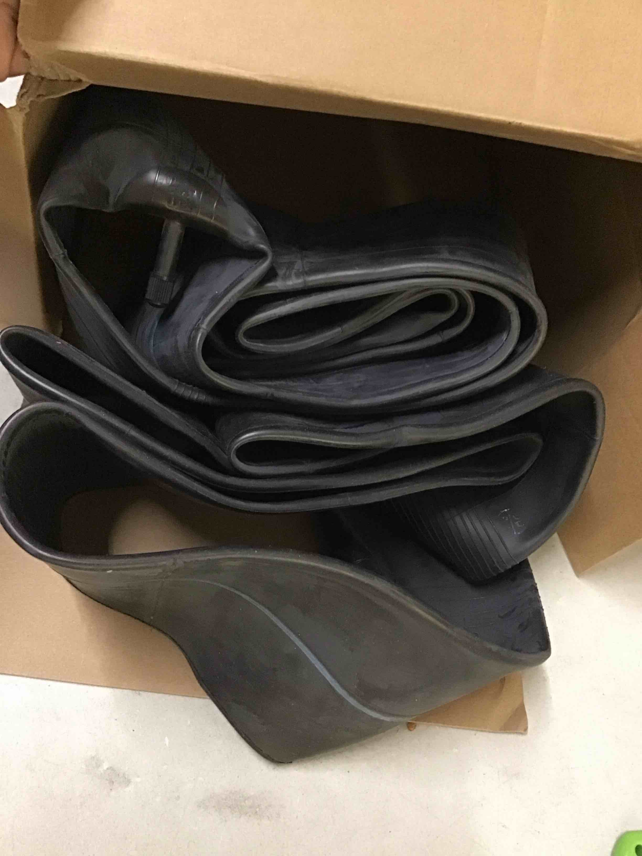 Condition photo showing As Is for ( incomplete tube only ) heavy duty 20x4.0 fat e-bike tire, high-performance 20x4/102-406 compatible with 20 x 4.0 electric bike, mtb, mountain, all-terrain directional tread bicycle tire black/2 tires, 2 tubes