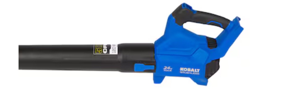 kobalt 24v 500-cfm 120-mph cordless battery handheld leaf blower battery and charger not included