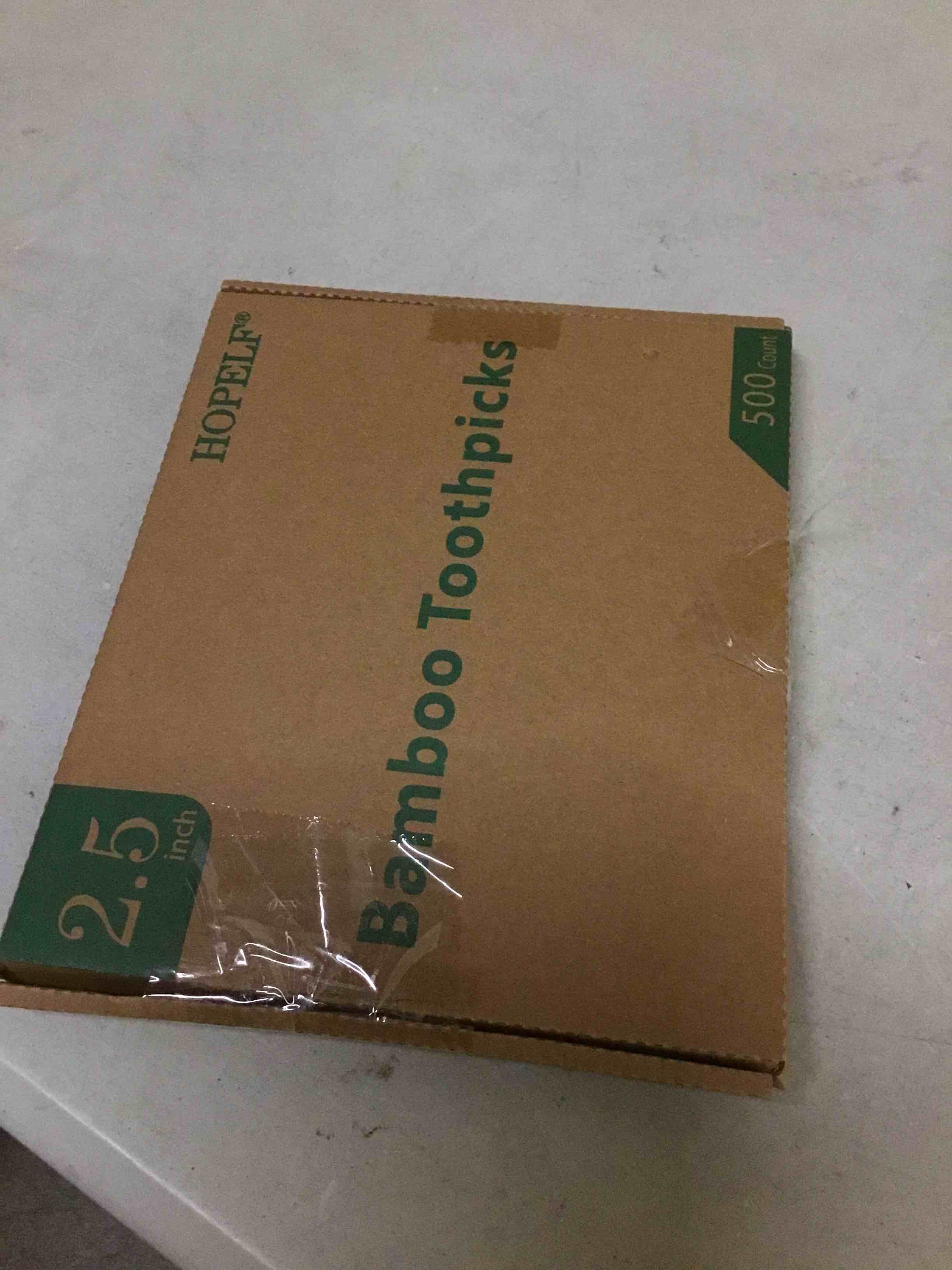 Condition photo showing New/Like New for hopelf bamboo toothpicks by individually wrapped for appetizer, olive, barbecue, fruit, teeth cleaning,double-points wooden toothpick.500 count