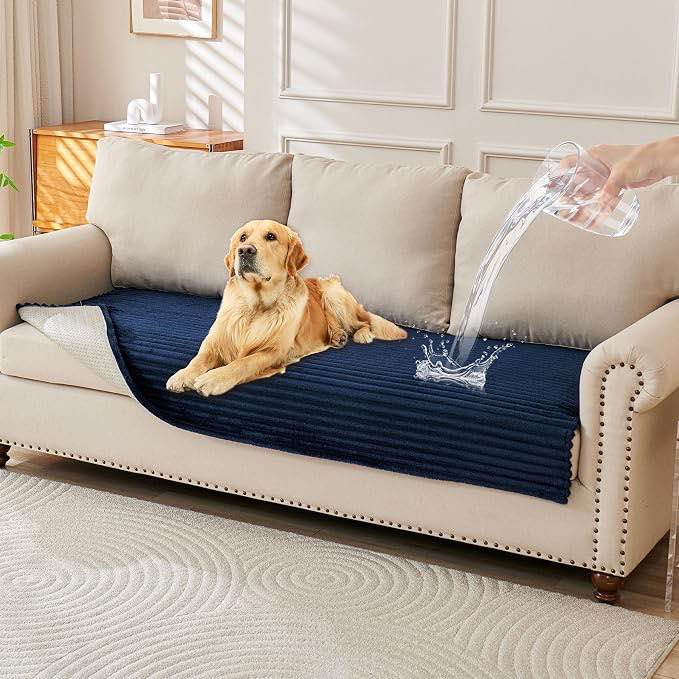 haomaijia waterproof couch cover for dogs washable,faux fur pet couch covers for sofa,soft dog bed c size 35x74