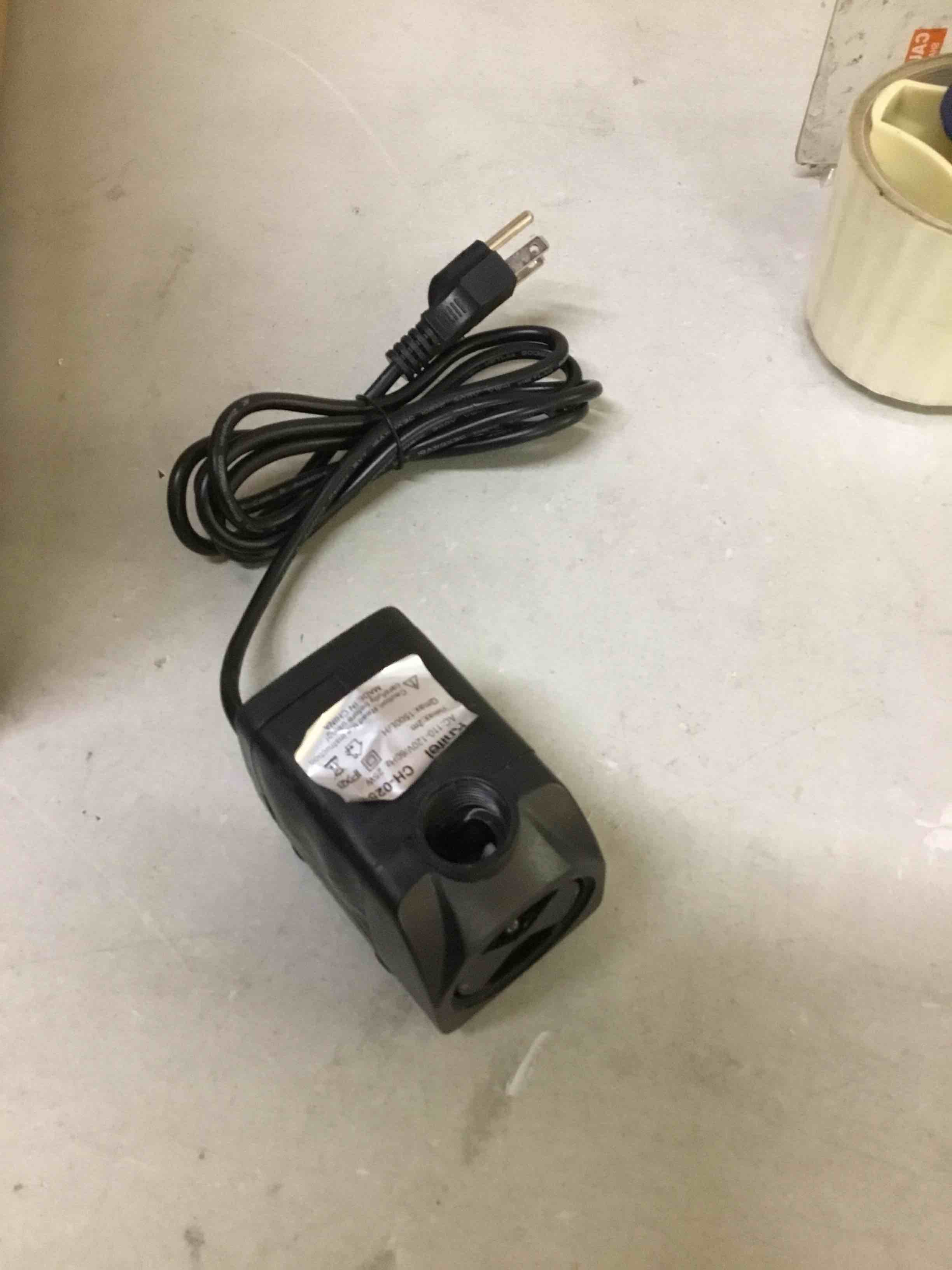 Condition photo showing As Is for submersible water pump, ultra quiet 400gph fountain pump | 6.5ft high lift over heating protection, water pump for fish tank, pond, aquarium, hydroponics