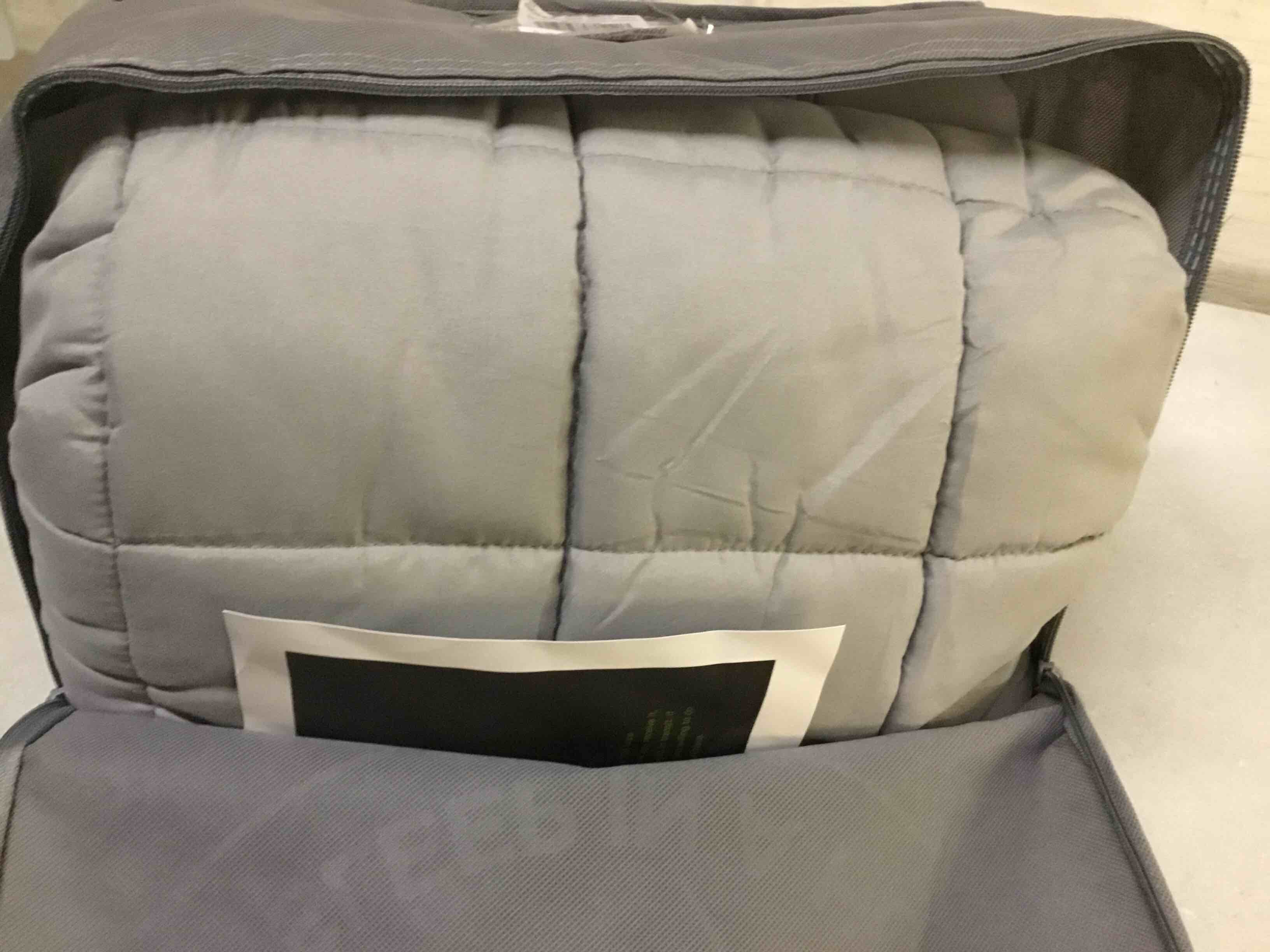 Condition photo showing New/Like New for kivik breathable weighted blanket for adults, 15 lbs ultra soft minky dot heavy blankets, reversible cooling and warm blanket for all seasons, machine washable, 60"x80" queen size, grey grey 60"x80"-15 lbs