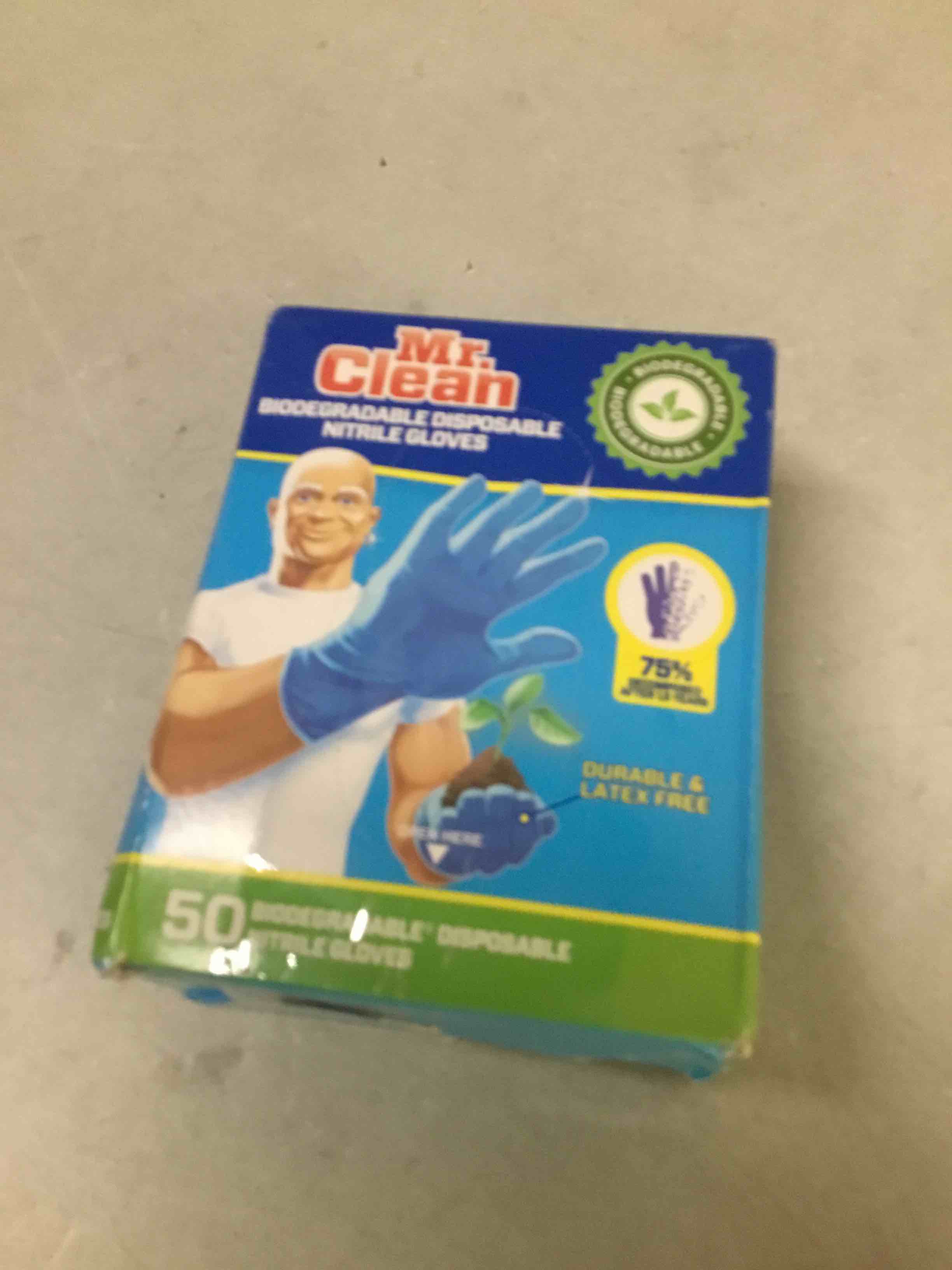 Condition photo showing Good Condition for mr clean bio-nitrile disposable gloves 50 count