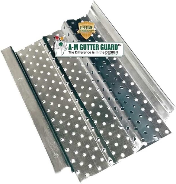 A-M Gutter Guard - Aluminum 6" (100 Feet, Mill Finish) with 100-1/2" #8 Stainless Steel Zip Screws - Includes 1/4" Magnetic Hex Driver