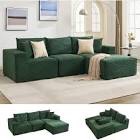 Boneless Modular Sofa Green Chenille *INCOMPLETE