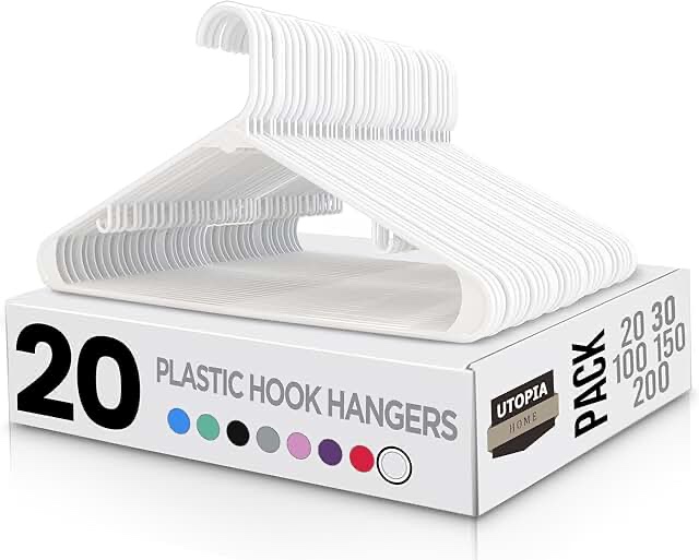 20 pack premium plastic hangers 