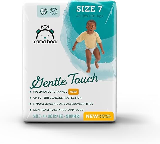 brand - mama bear gentle touch diapers hypoallergenic size 7 (20 count)