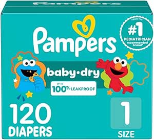 Pampers Baby Dry Diapers Super Pack - Size 1 - 120ct
