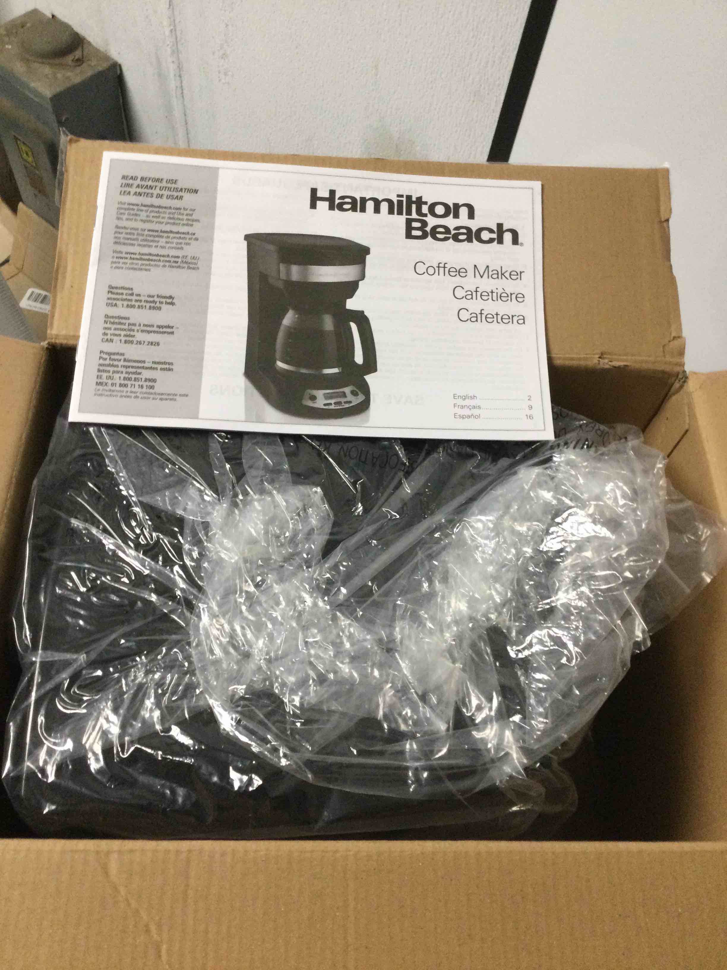hamilton beach 46299 - coffee maker - 12 cups*used