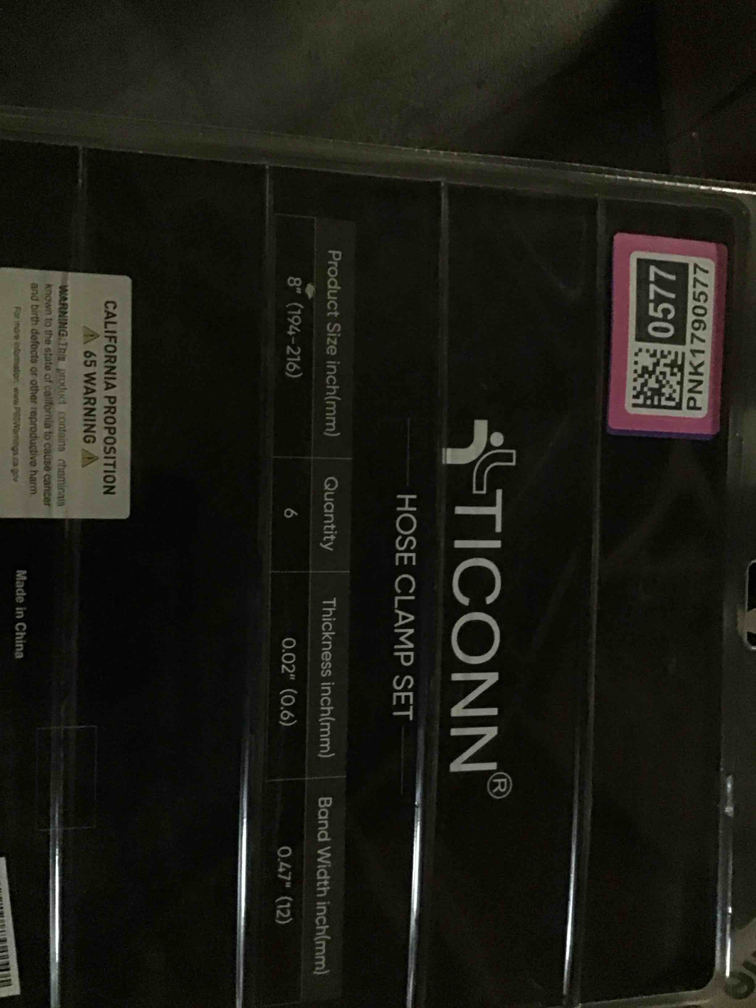 ticonn hose clamps set 