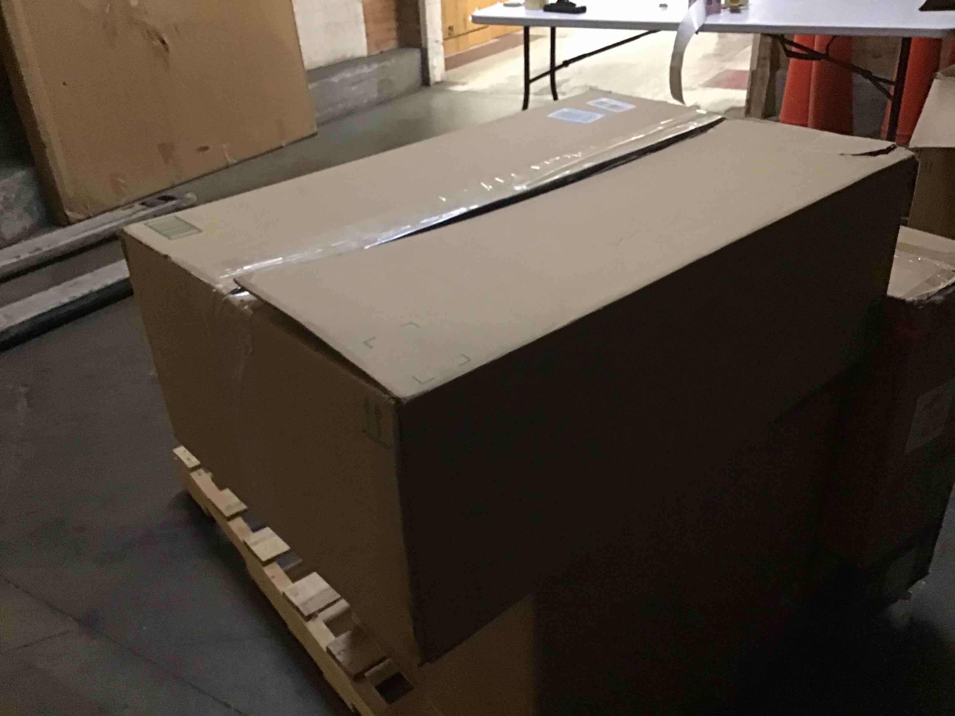 Condition photo showing As Is for Furologee 5-Tier Bookshelf, Tall Bookcase with 2 Storage Drawers, Adjustable Industrial Display Standing Shelf Units, Wood and Metal Storage Rack for Living Room, Bedroom, Home Office Rustic Brown Rustic Brown 5-Tier(1 PC)