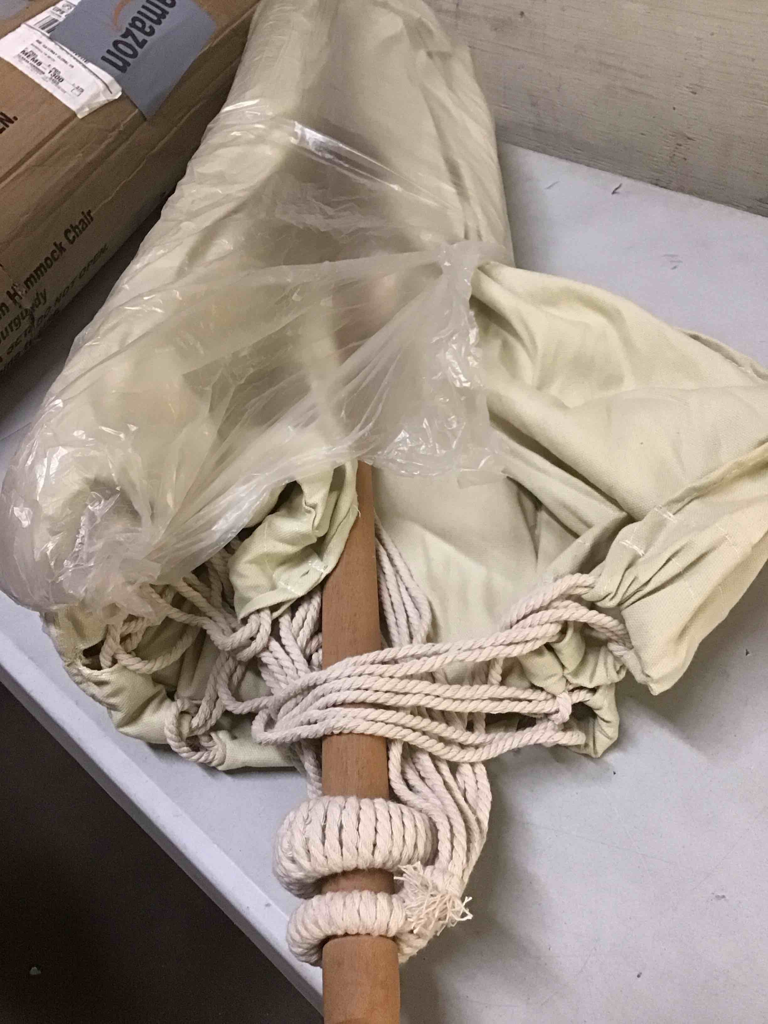 Condition photo showing Good Condition for ( beige color ) balancefrom hammock chair hanging rope swing 