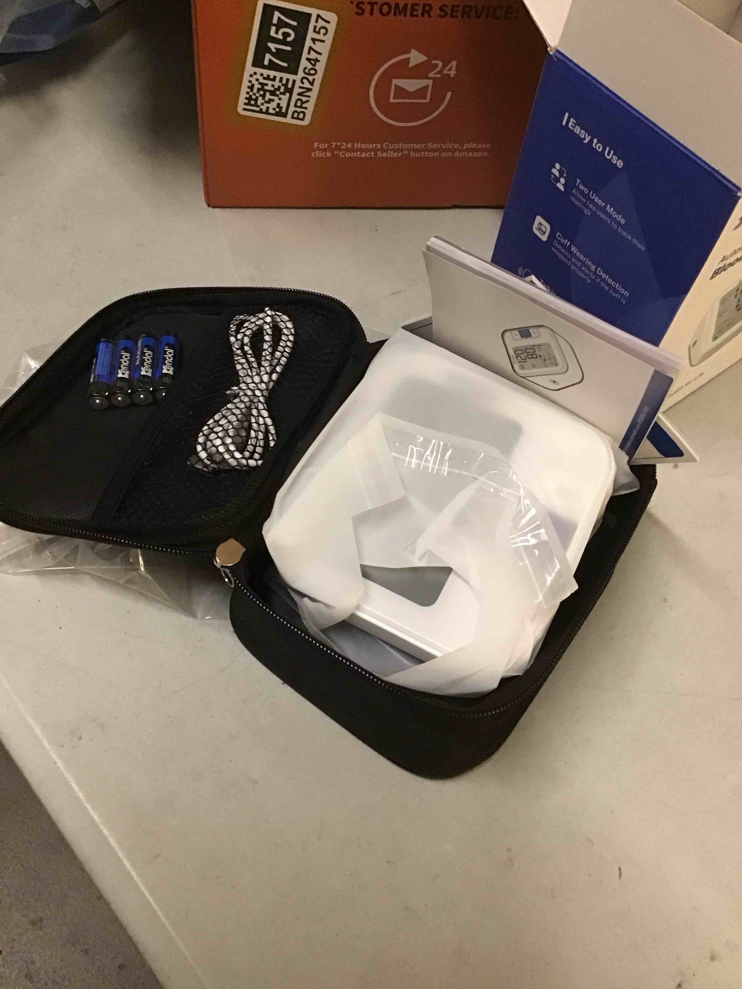 Condition photo showing New/Like New for alcedo blood pressure monitor for home use, automatic digital bp machine with large cuff for upper arm, lcd screen, 2x120 memory, talking function large screen