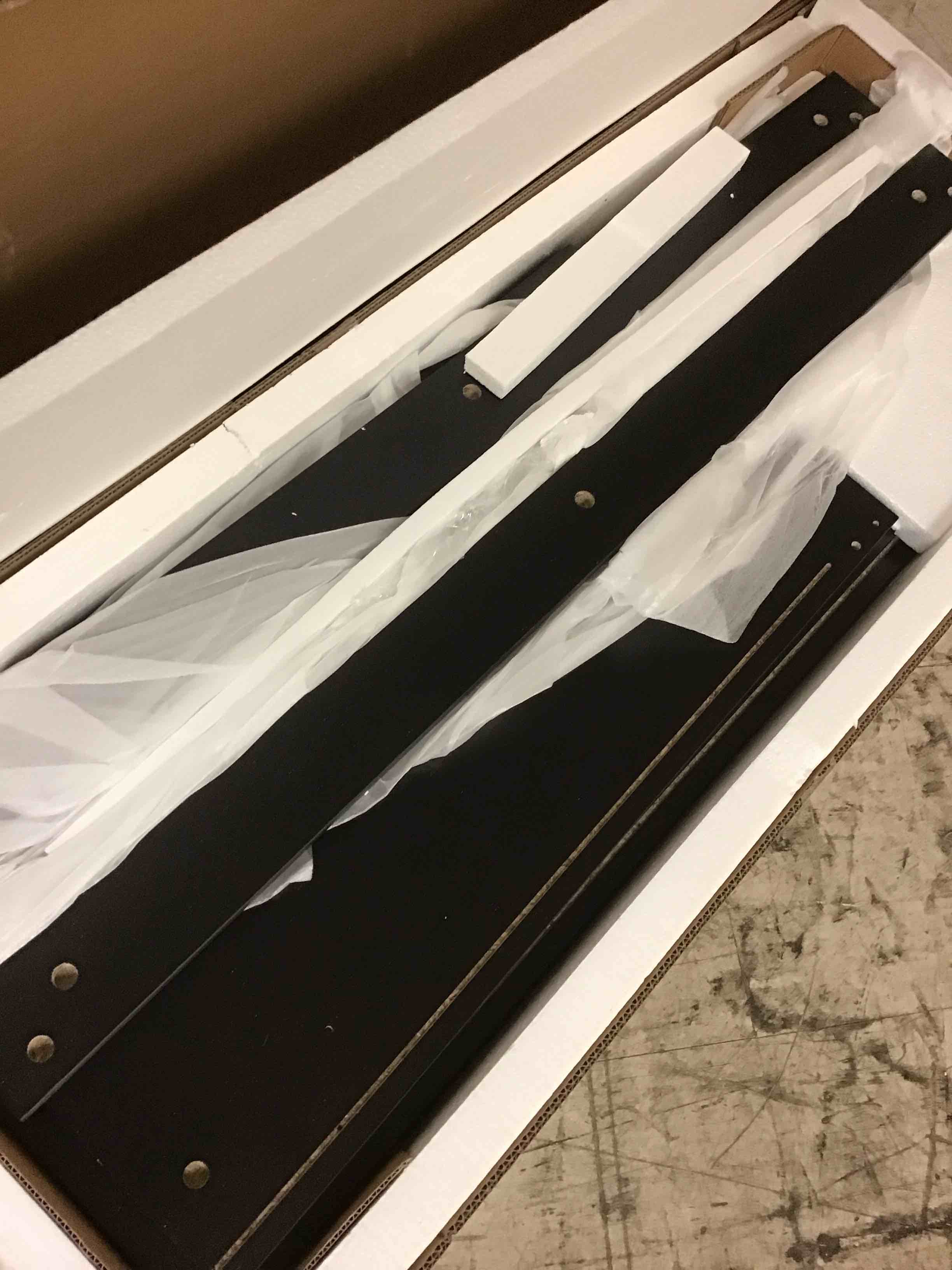 Condition photo showing As Is for ( incomplete box a only ) six drawer cabinet black color