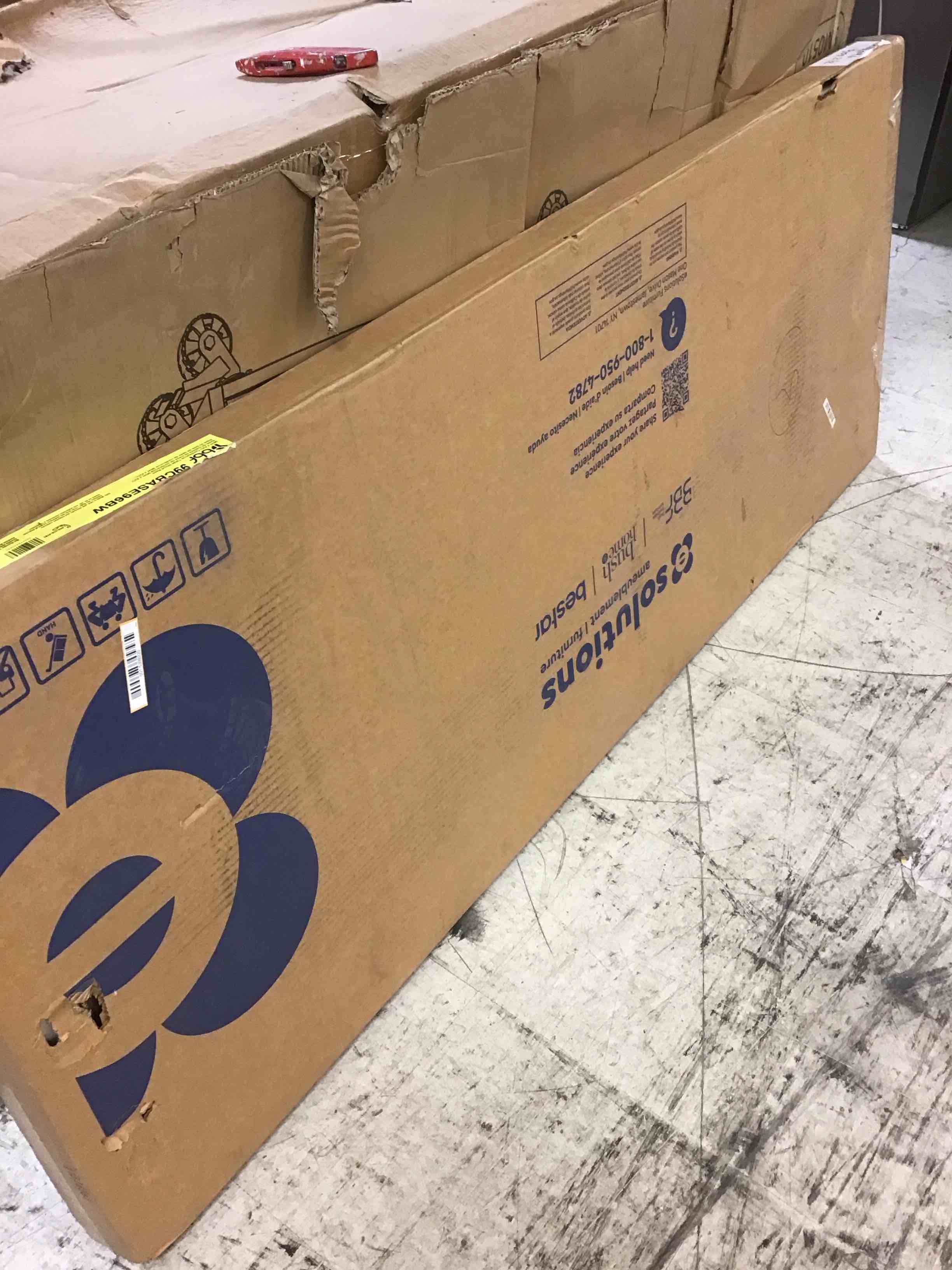 Condition photo showing As Is for ( incomplete table wood base only ) 96" x 42" conference table