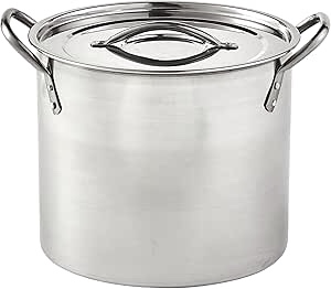  Stainless Steel Stock Pot with Lid, 20 Quart, Silver