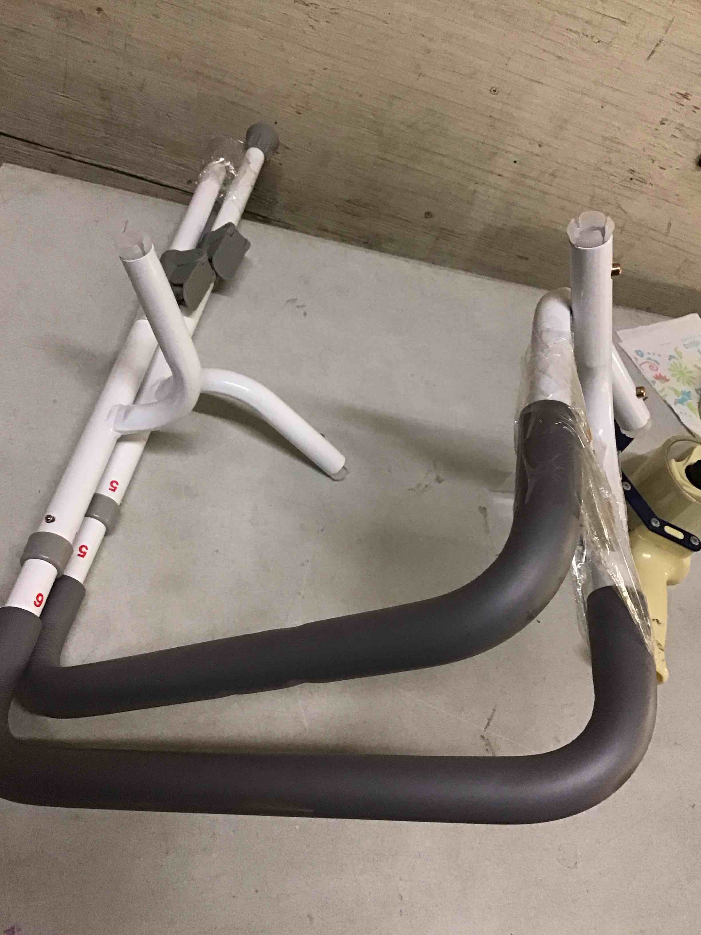 Condition photo showing As Is for (incomplete) platinum health grandstand mobile standing aid and support frame. folds for easy storage and travel. tool-less