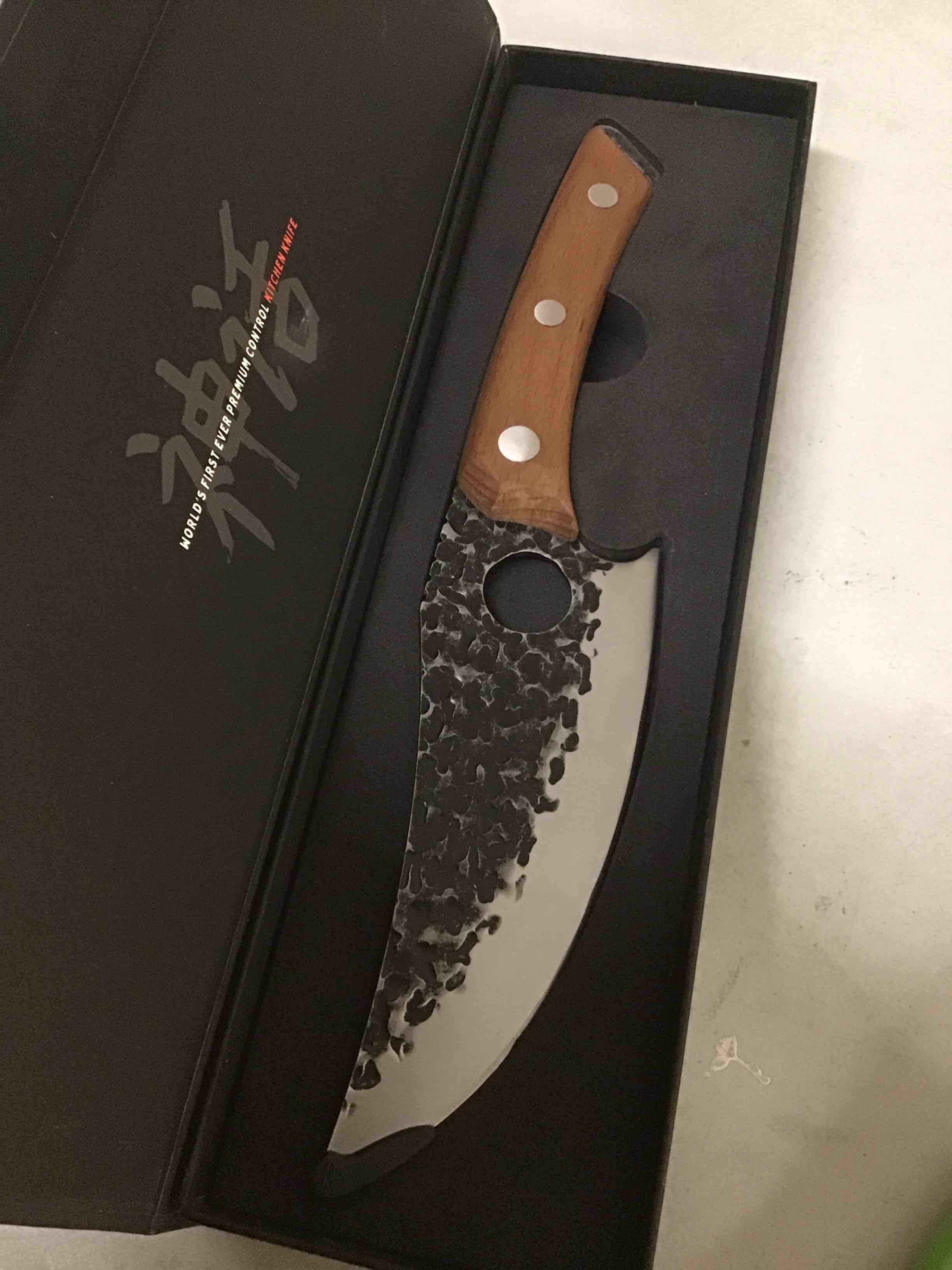 Condition photo showing Good Condition for matsato® | chef knife for cutting, boning & chopping. stainless steel knife for balance & control