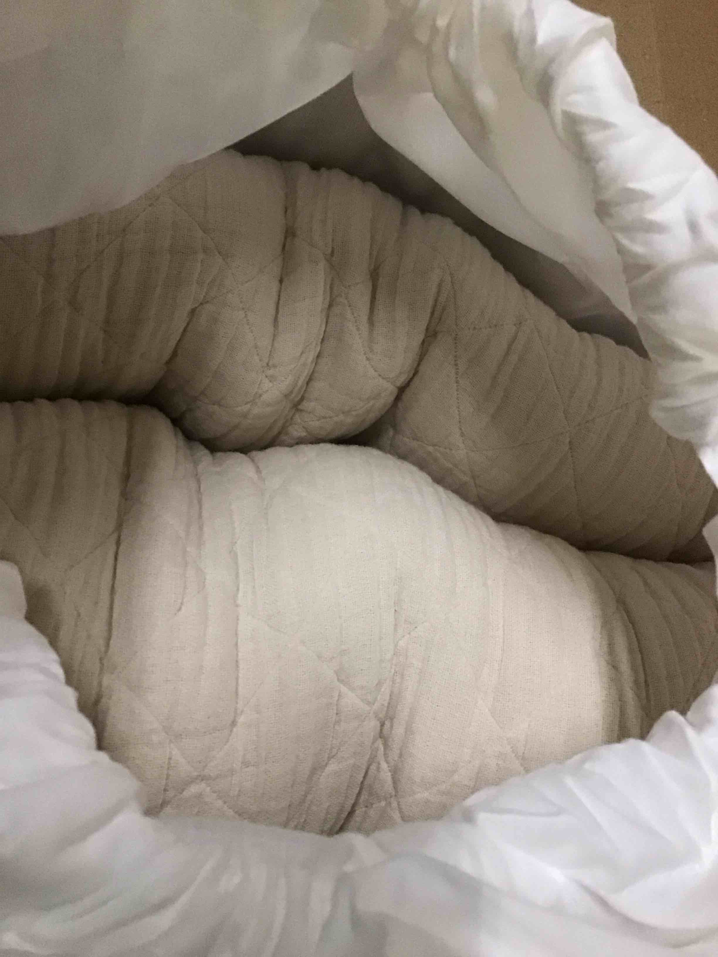 Condition photo showing New/Like New for bedsure 100% cotton muslin blanket 8-layer queen, breathable & substantial oeko tex gauze bedding, purewoven all-season moisture-wicking comfort, softens after wash, linen beige, 90"x90" linen beige queen