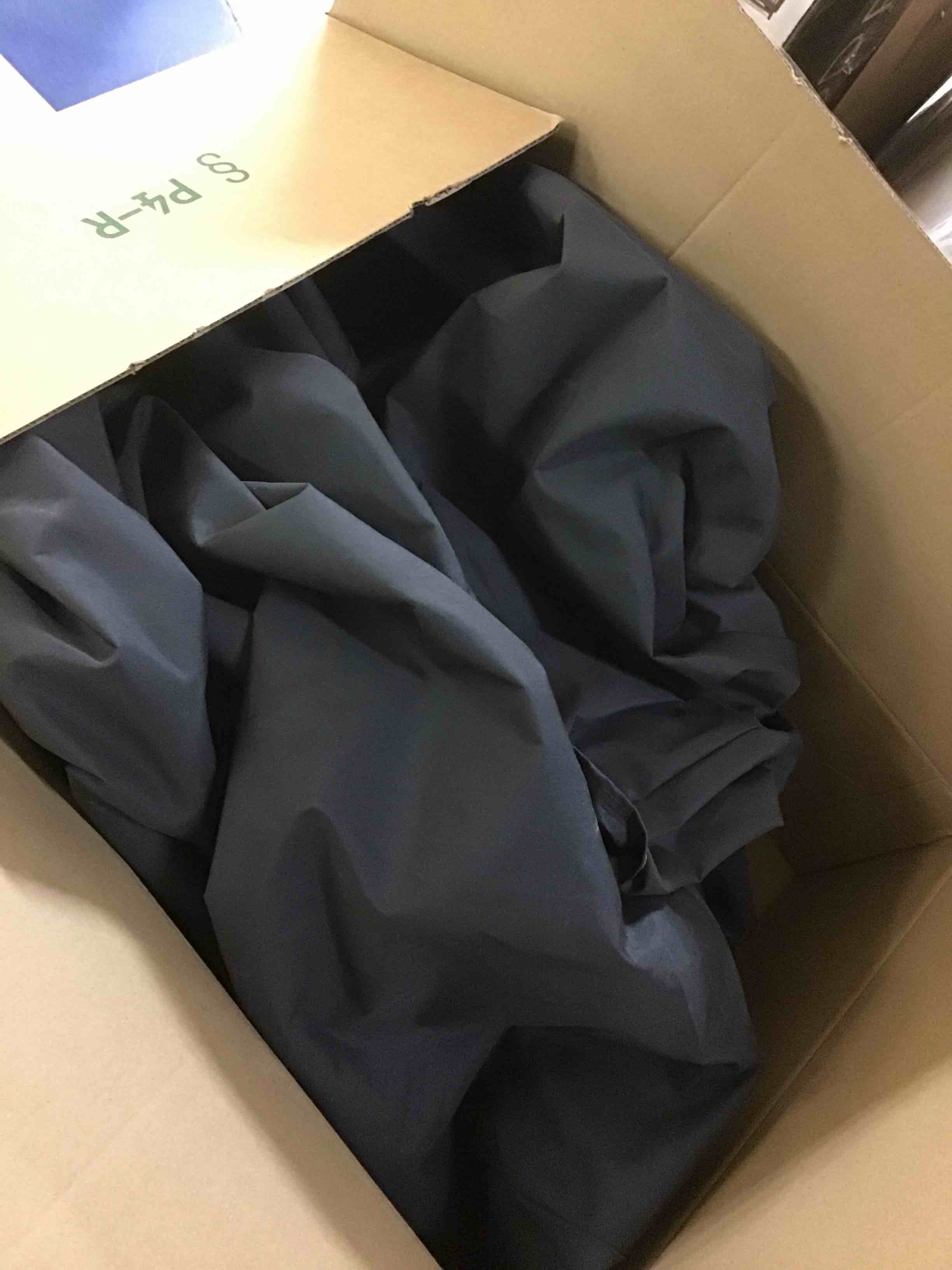 Condition photo showing As Is for ( with hole it ) weber premium outdoor grill cover – water?resistant weather?protective grill cover for genesis 300 series (3 burners) gas grills, durable black fabric with secure fastening straps 300 series - 3 burner cover