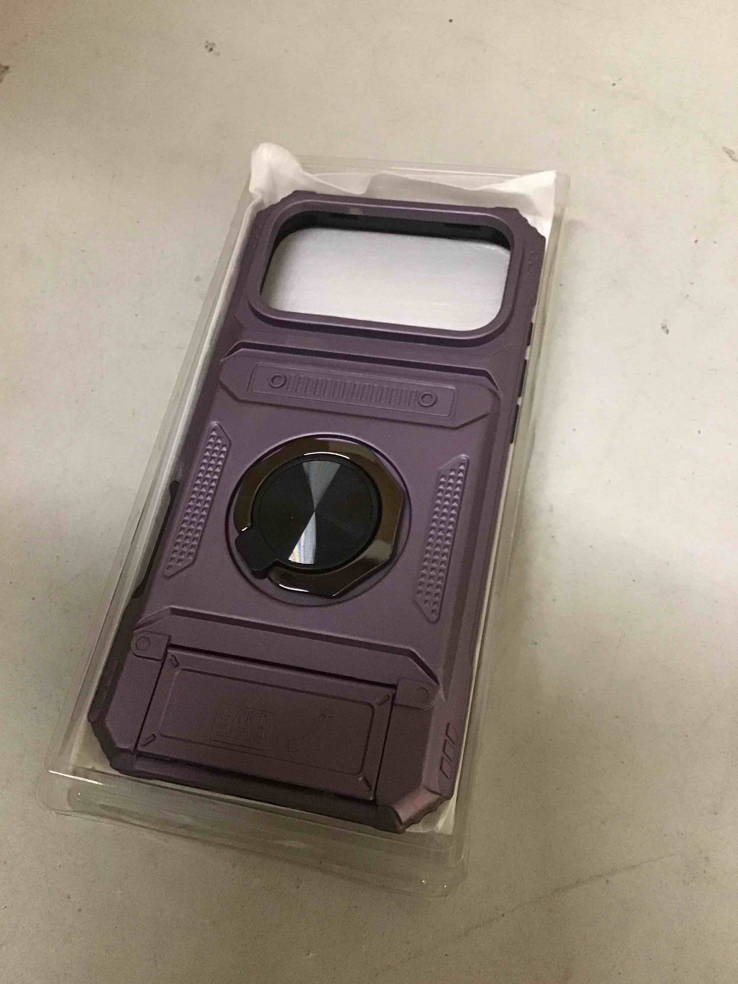 Condition photo showing New/Like New for lemaxelers case for google pixel 9/9 pro with card holder 360° magnetic rotated ring kickstand dual layer shockproof hidden card slot protective cover for google pixel 9 pro, purple rj