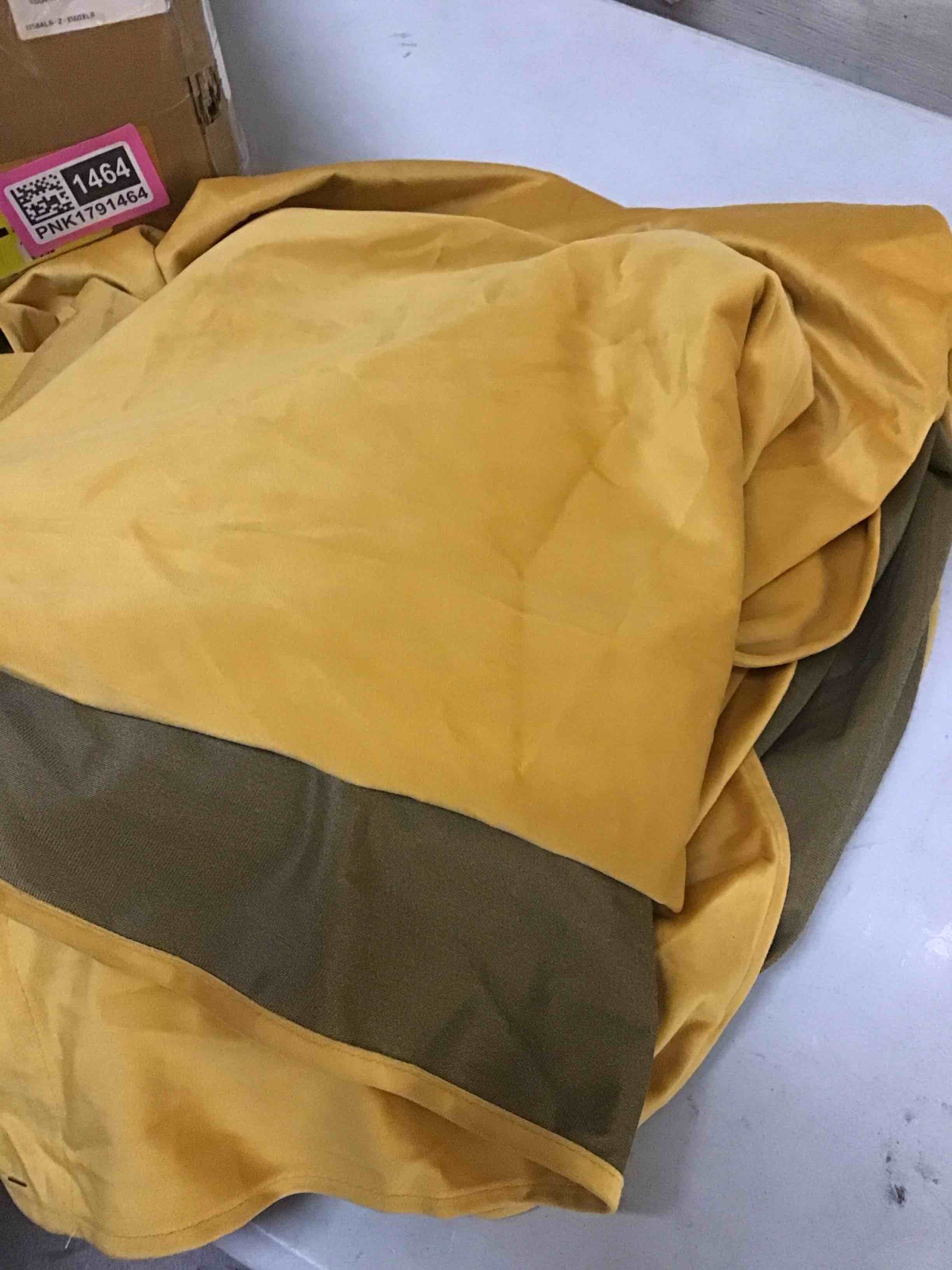Condition photo showing As Is for dchola  velvet curtains for bedroom window with back tab, super soft vintage luxury heavy drapes, room darkening thermal insulated curtain for living room, w52 by l120 inches, 2 panels