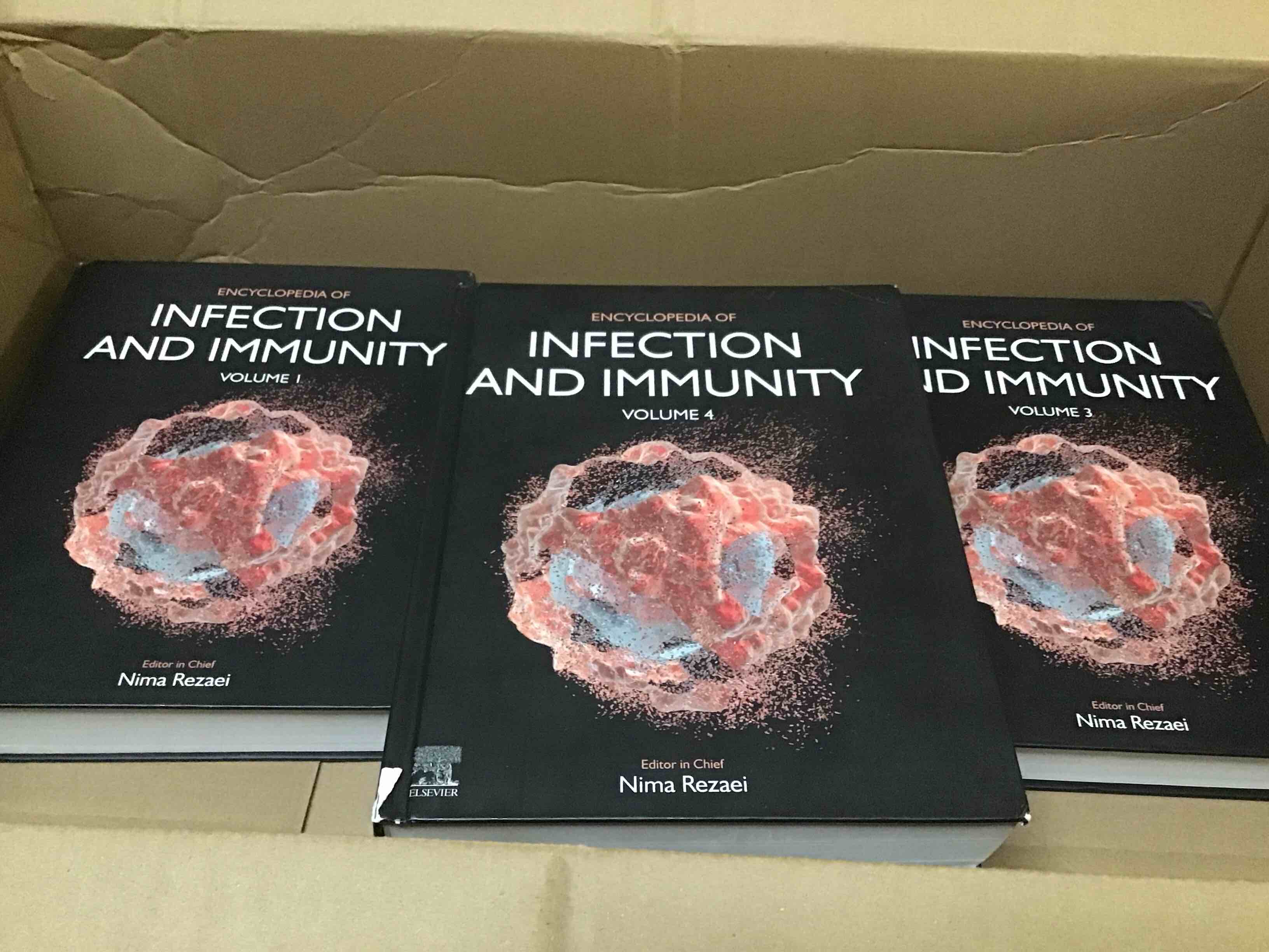 Condition photo showing As Is for (incomplete volume 1,3,4 only ) encyclopedia of infection and immunity (4 volume set)
