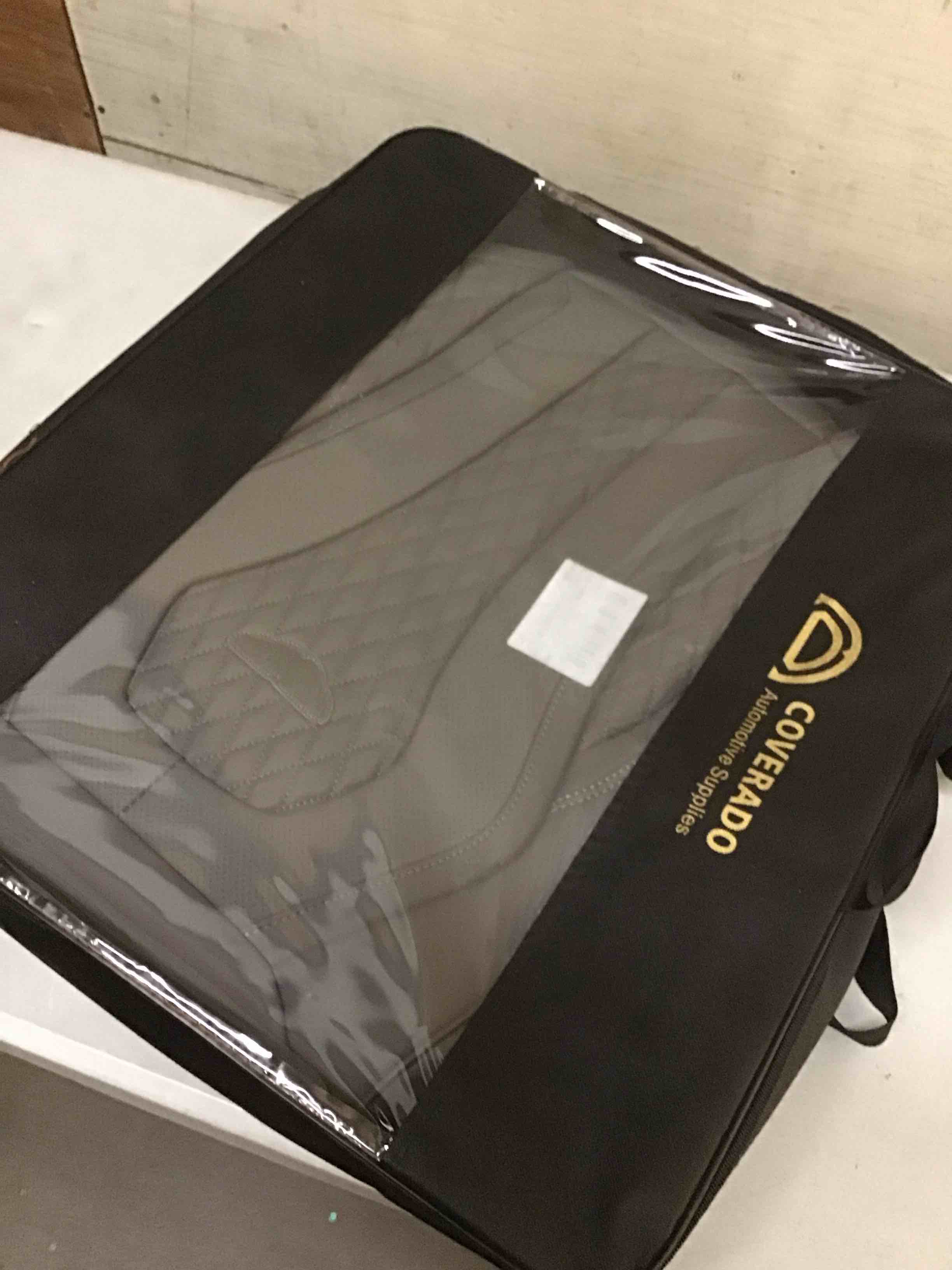 Condition photo showing As Is for (incomplete) with rips ) coverado seat covers, car seat covers front seats, gray car seat cover, waterproof car seat covers, car seat cushion, front car seat covers leatherette car seat protector universal fit most cars gray-n frontpair