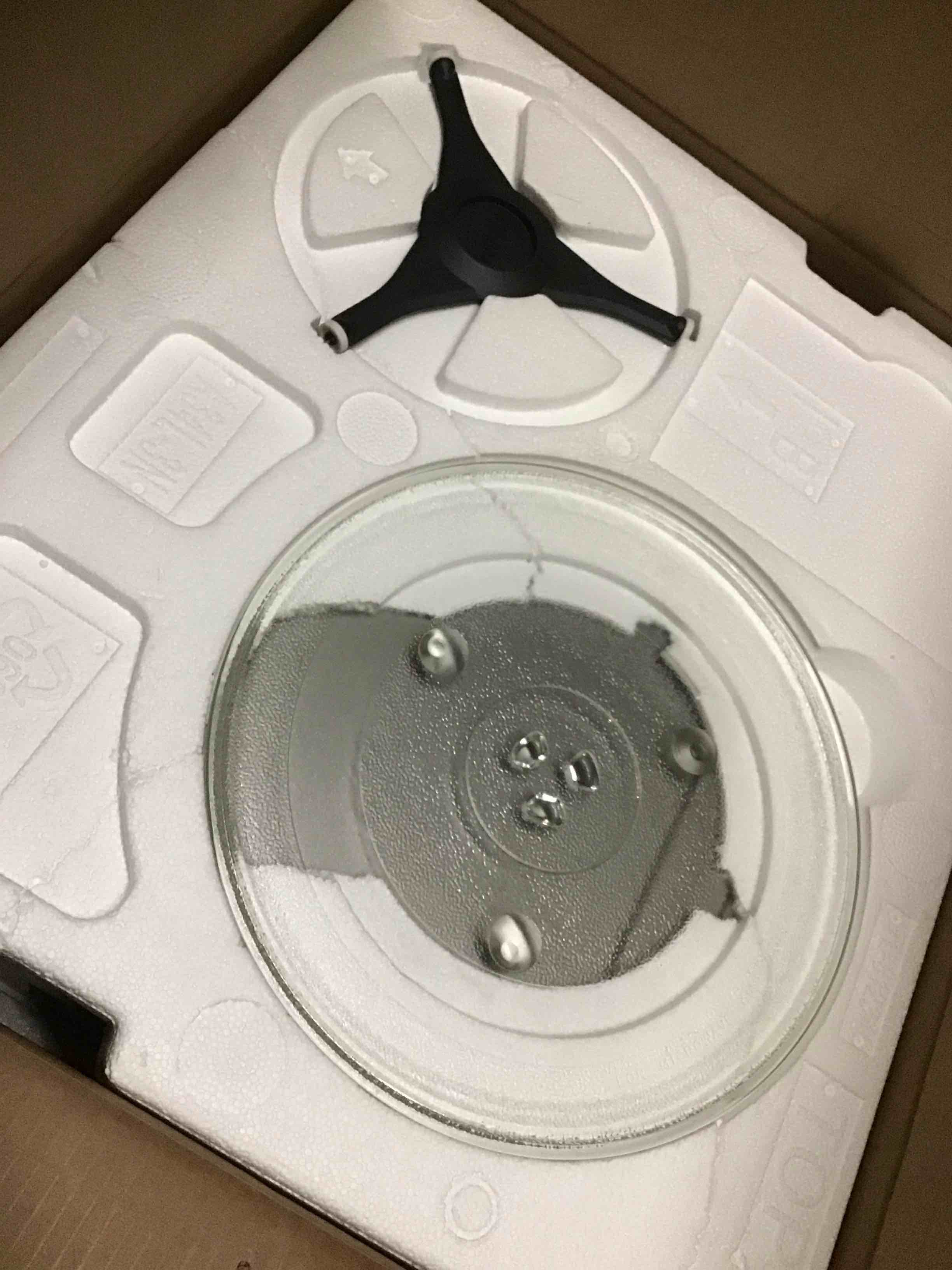 Condition photo showing As Is for breville bmo850bss smooth wave countertop microwave oven, brushed stainless steel