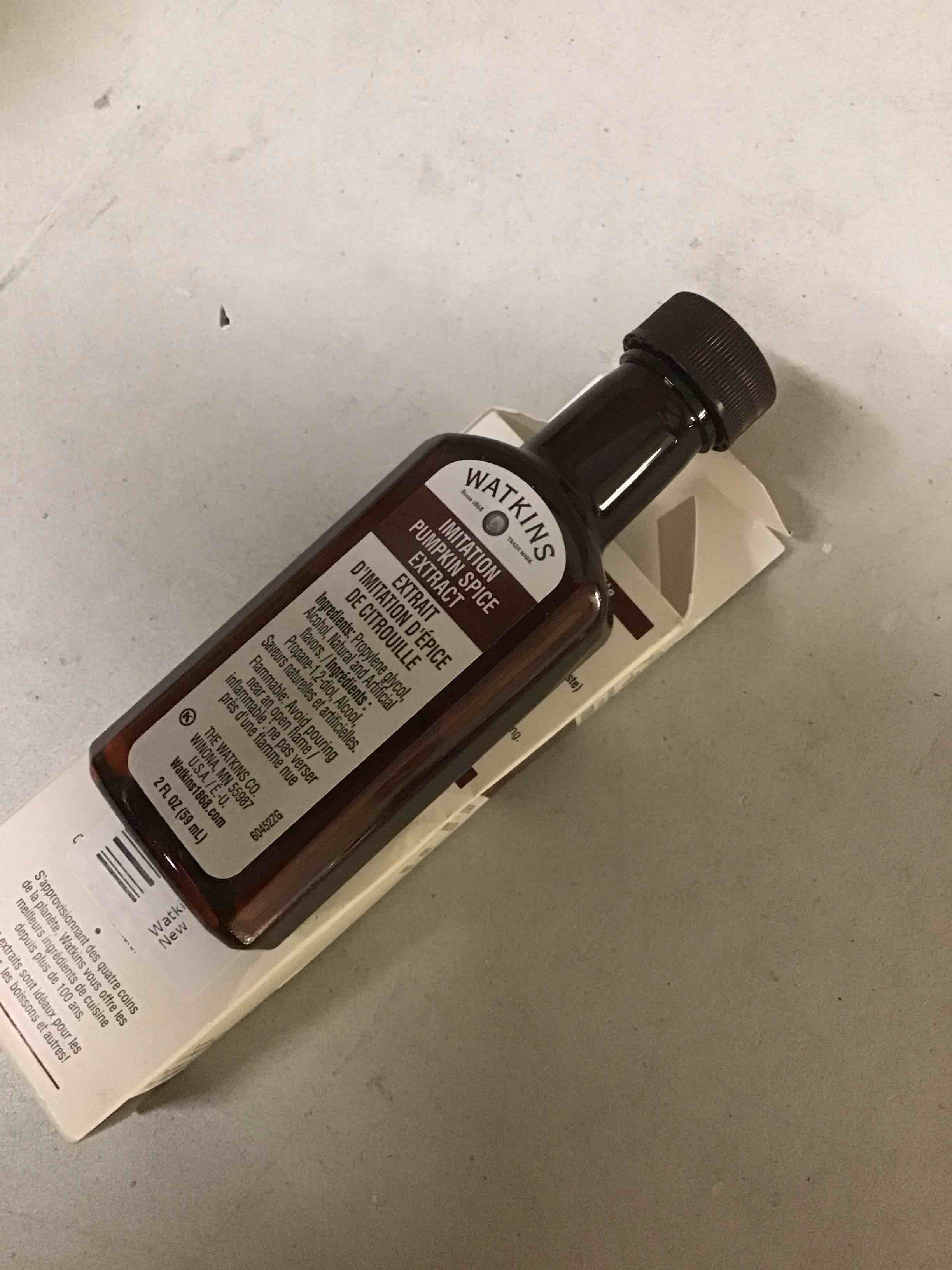 Condition photo showing Good Condition for watkins imitation pumpkin spice extract, kosher, 2 oz. bottle, 1-pack