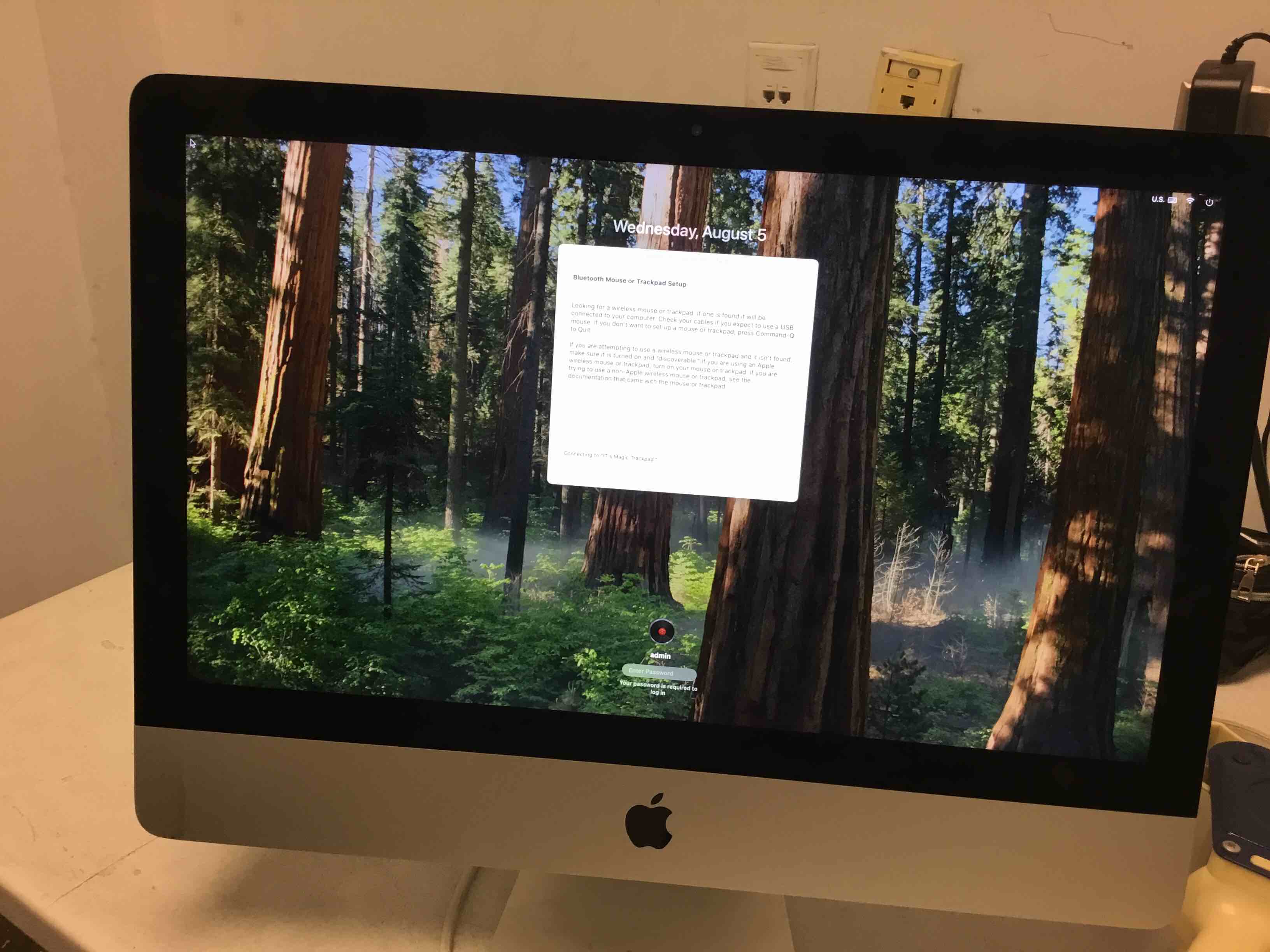 Condition photo showing Good Condition for ( has a password ) apple imac desktop 21.inch