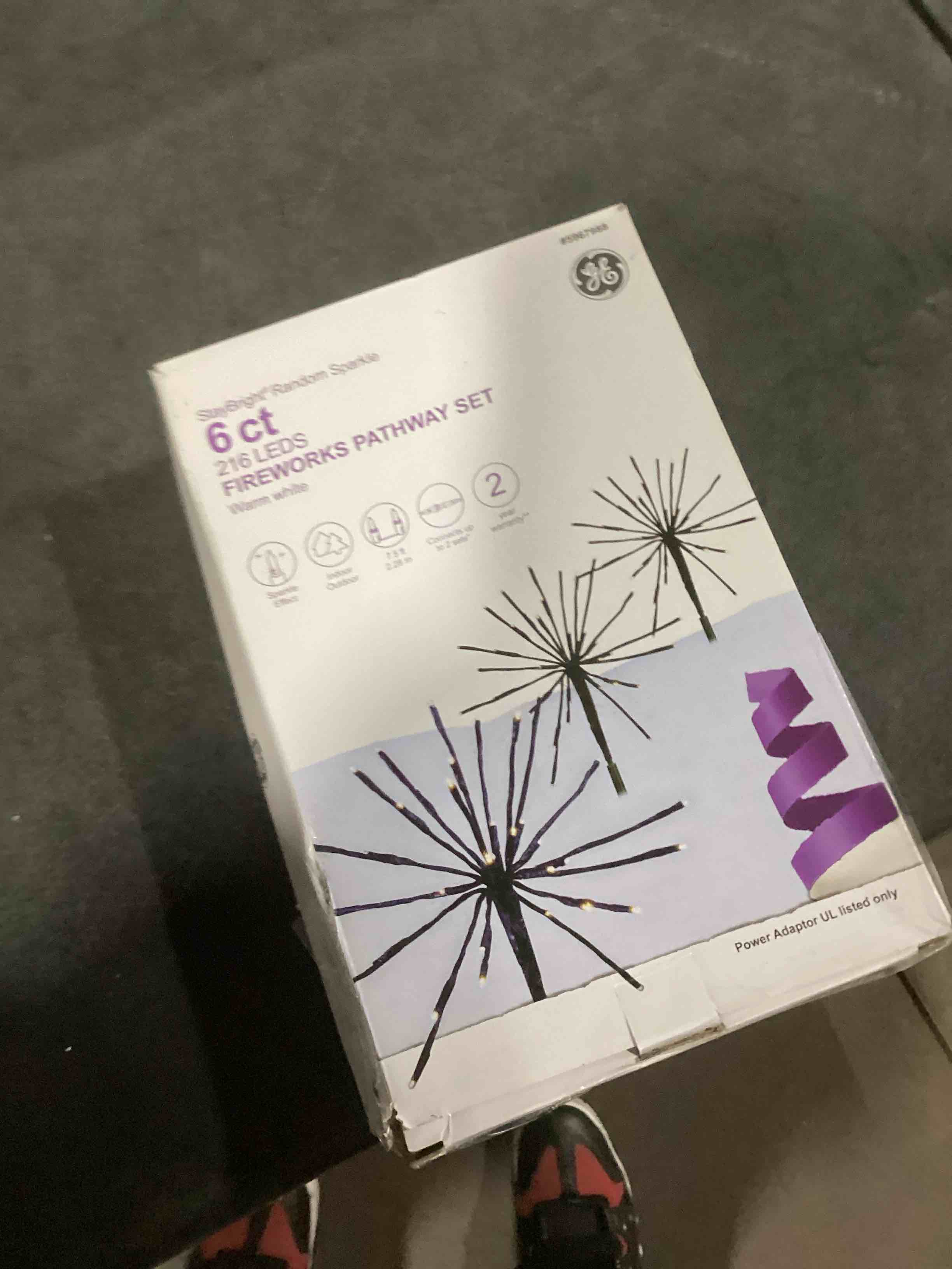 stay bright Radom sparkle 6 ct 216 leds fireworks pathway set 