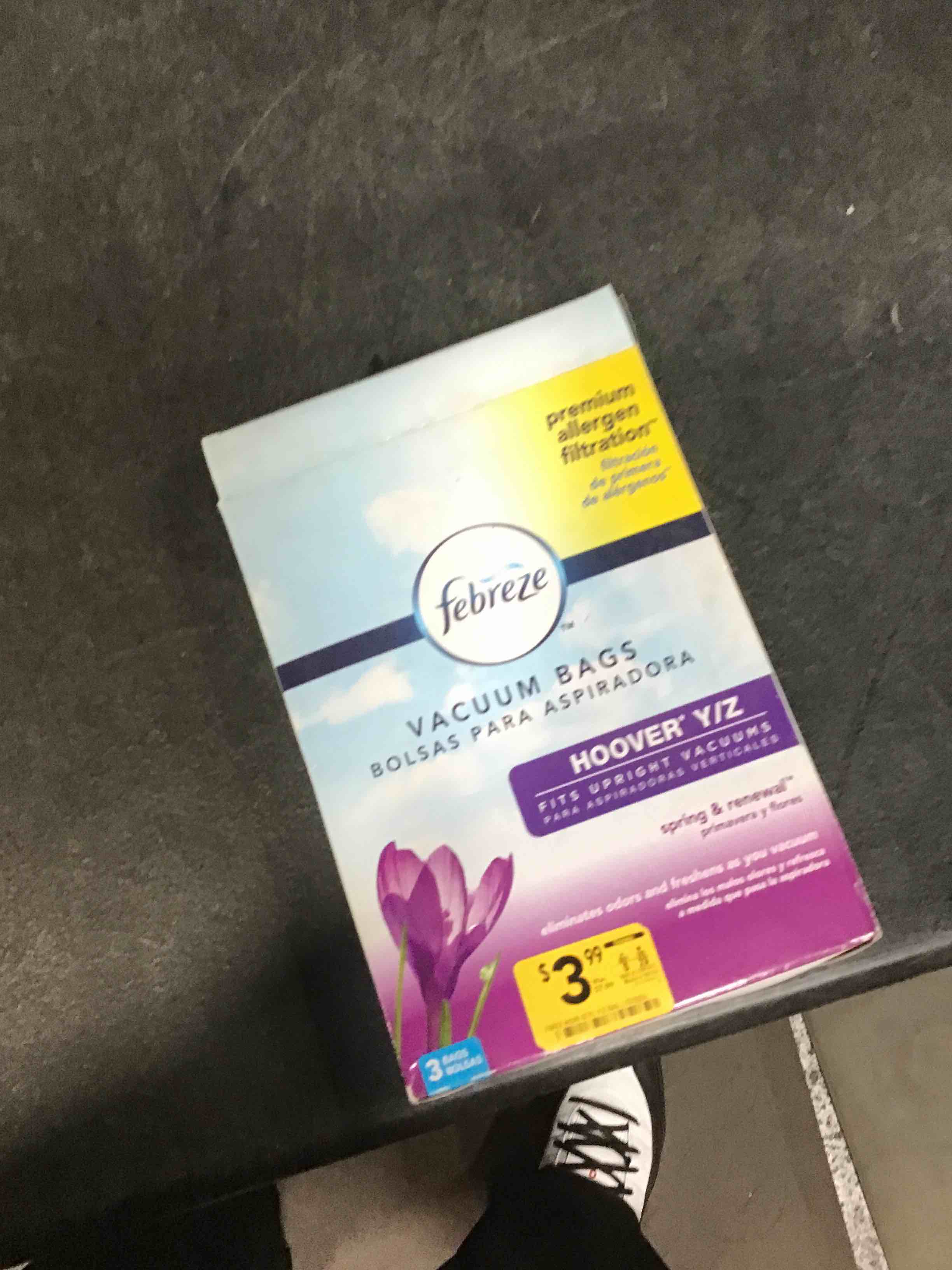 febreze vacuum bags Hoover Y/Z 3pk 
