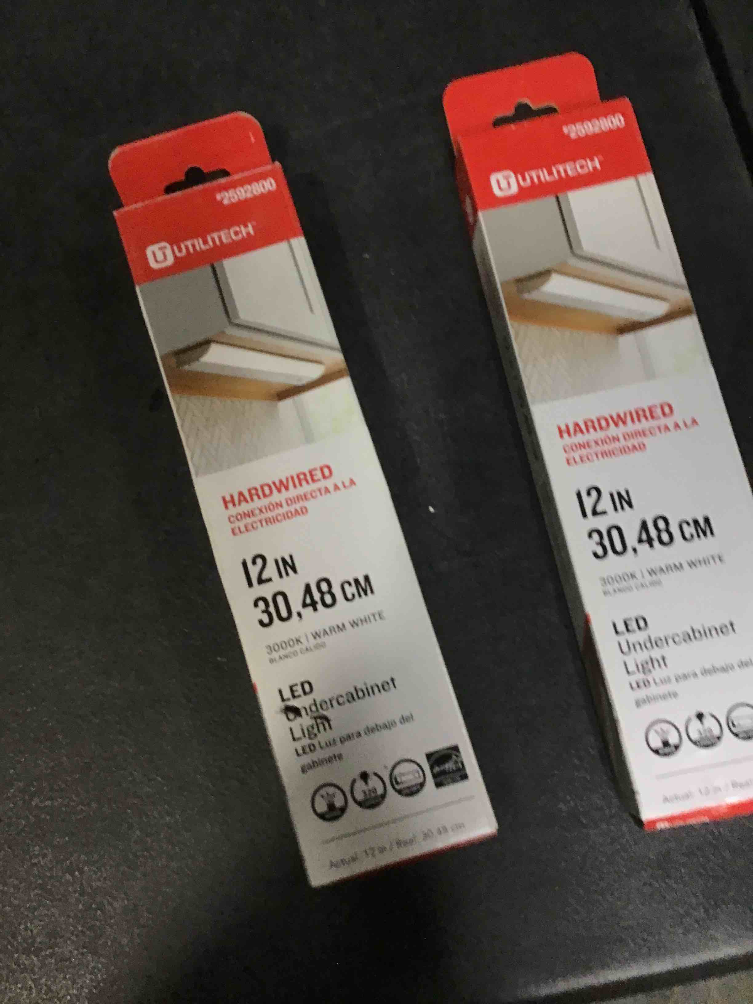 utilitech hardwired 12in 30,48 cm led undercabinet light led 
