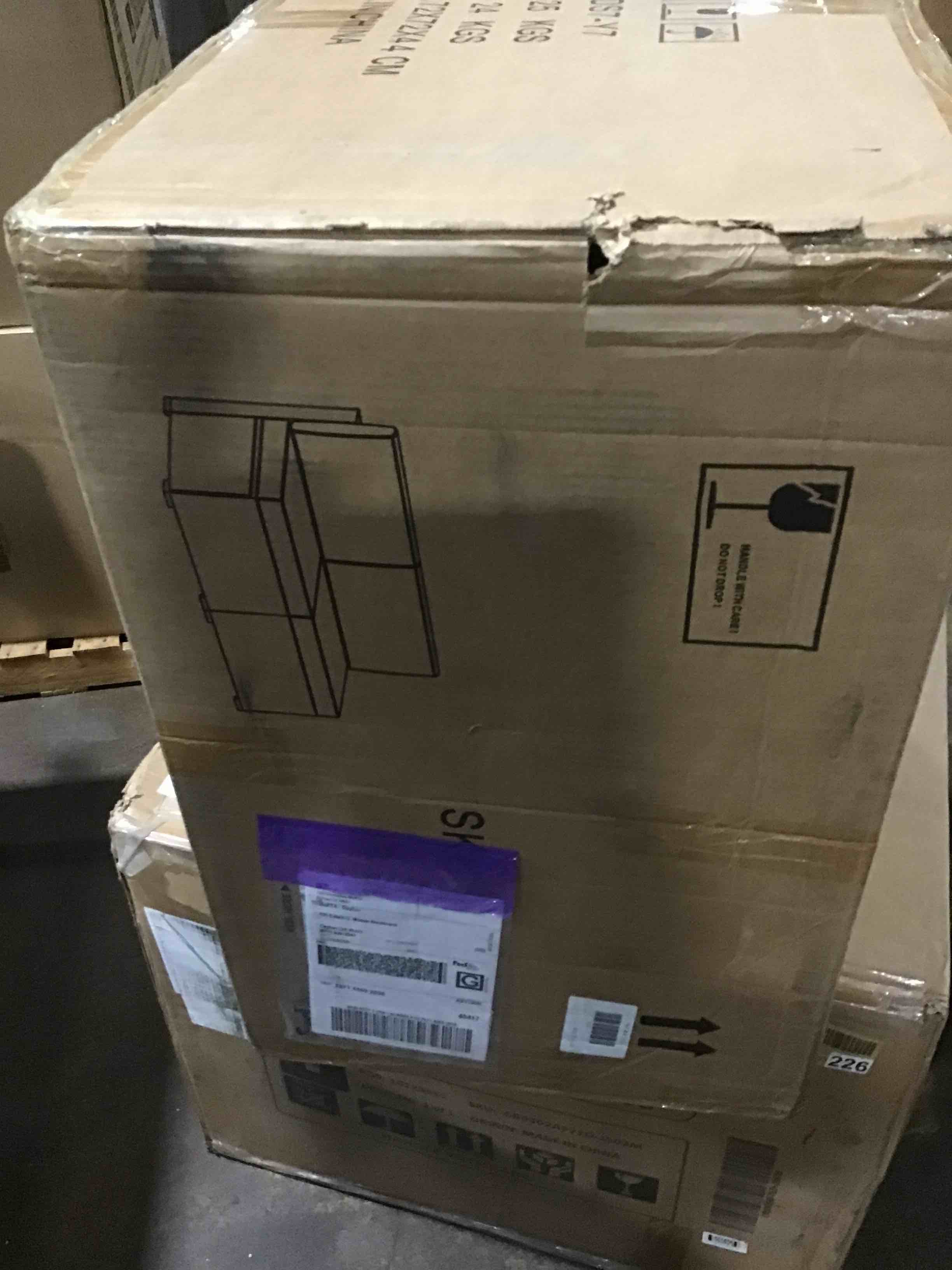 Silver Rattan Navy Blue Cushion Outdoor Seating Group-Two Armless Chairs