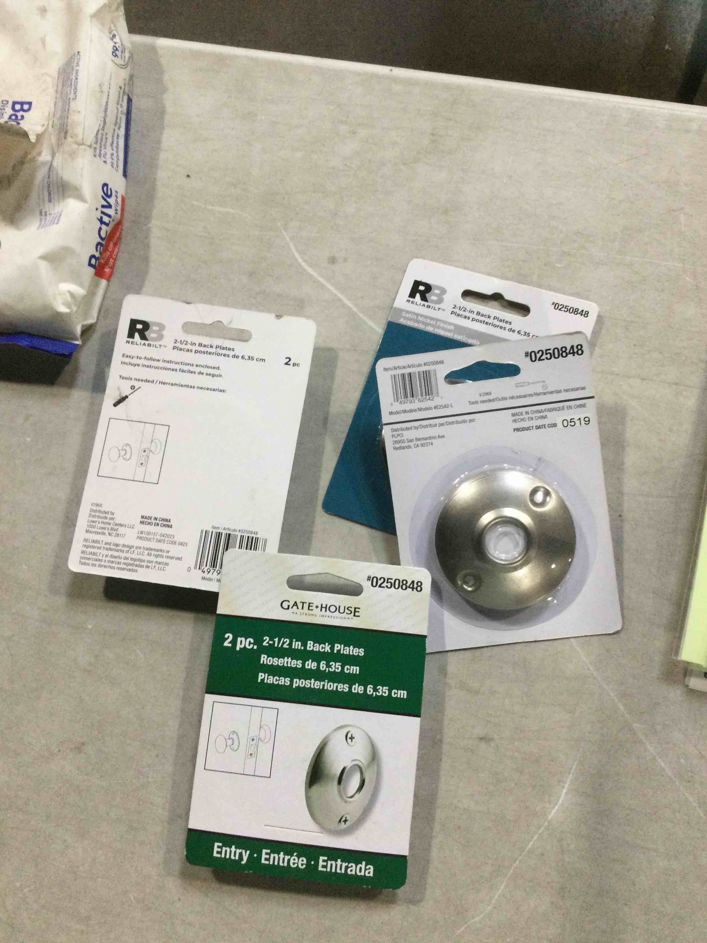 Condition photo showing Brand New for Prime-Line E 2542 2-1/2 In. Satin Nickel Door Knob Rosette (2 Pack)
